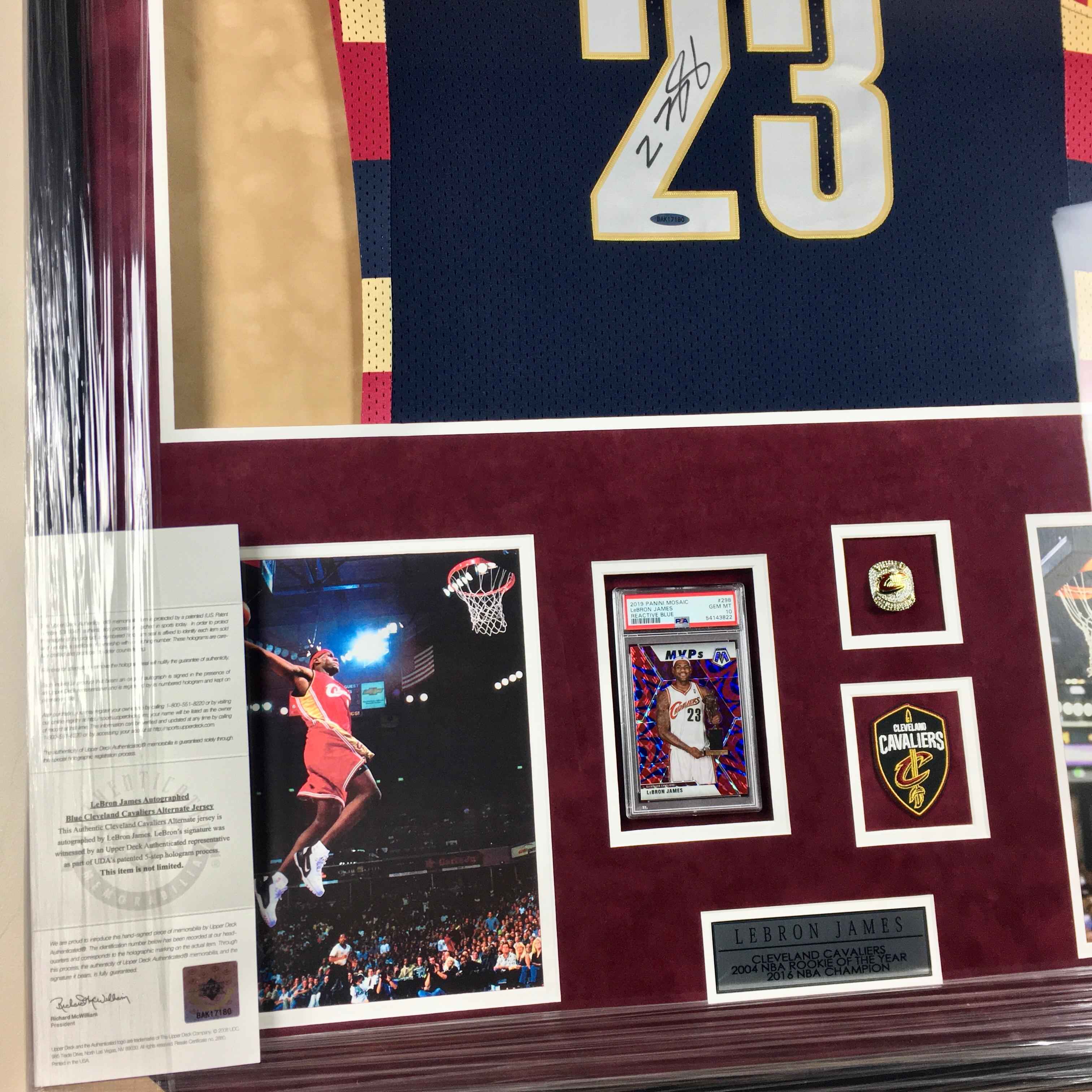 LeBron James Signed Jersey Framed