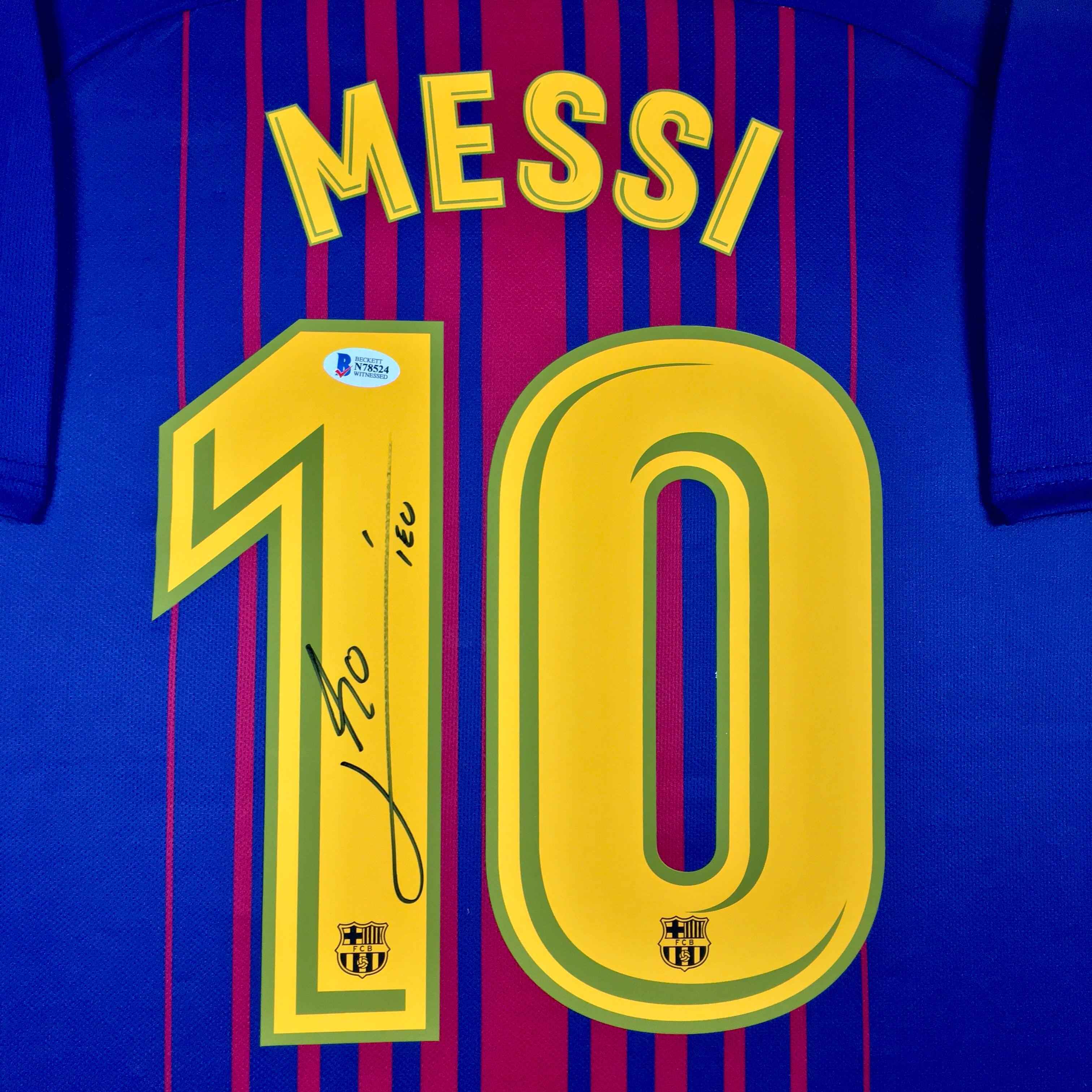 Lionel Messi Signed Jersey Framed