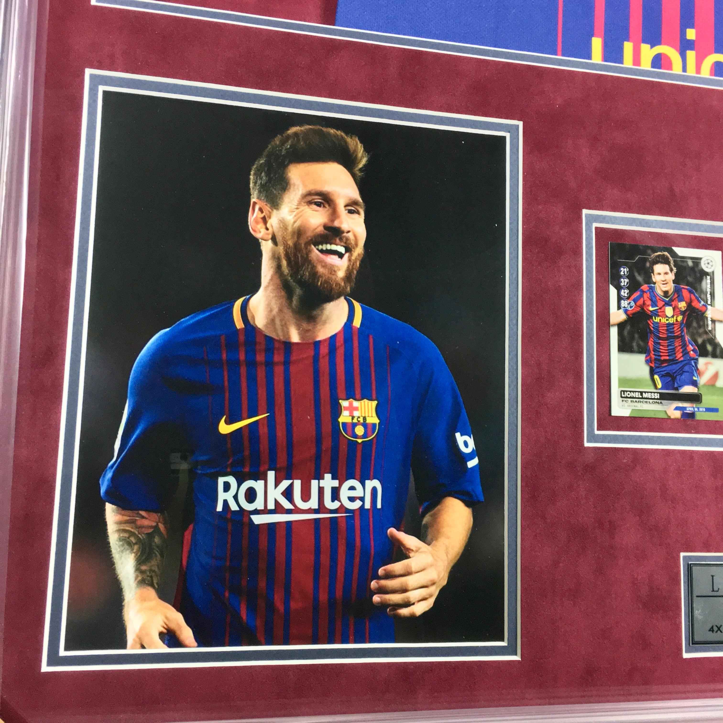 Lionel Messi Signed Jersey Framed