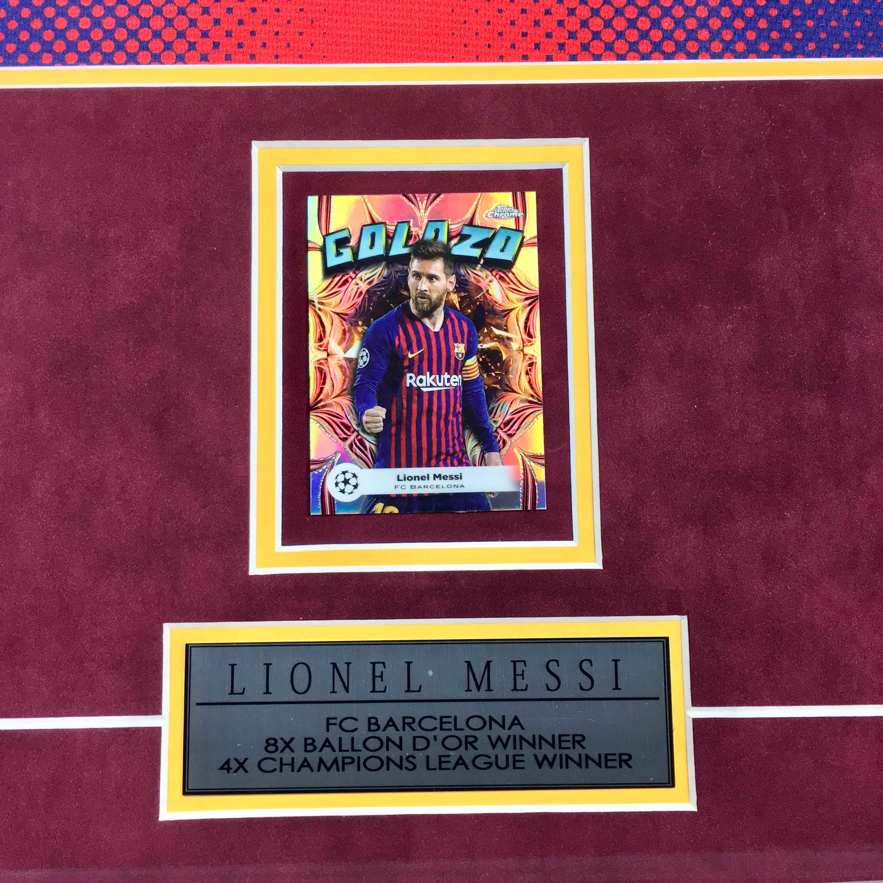 Lionel Messi Signed Jersey Framed