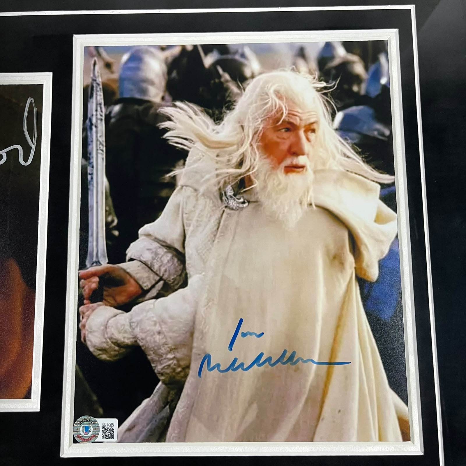 Elijah Wood & Ian Mckellen Signed Photos Framed