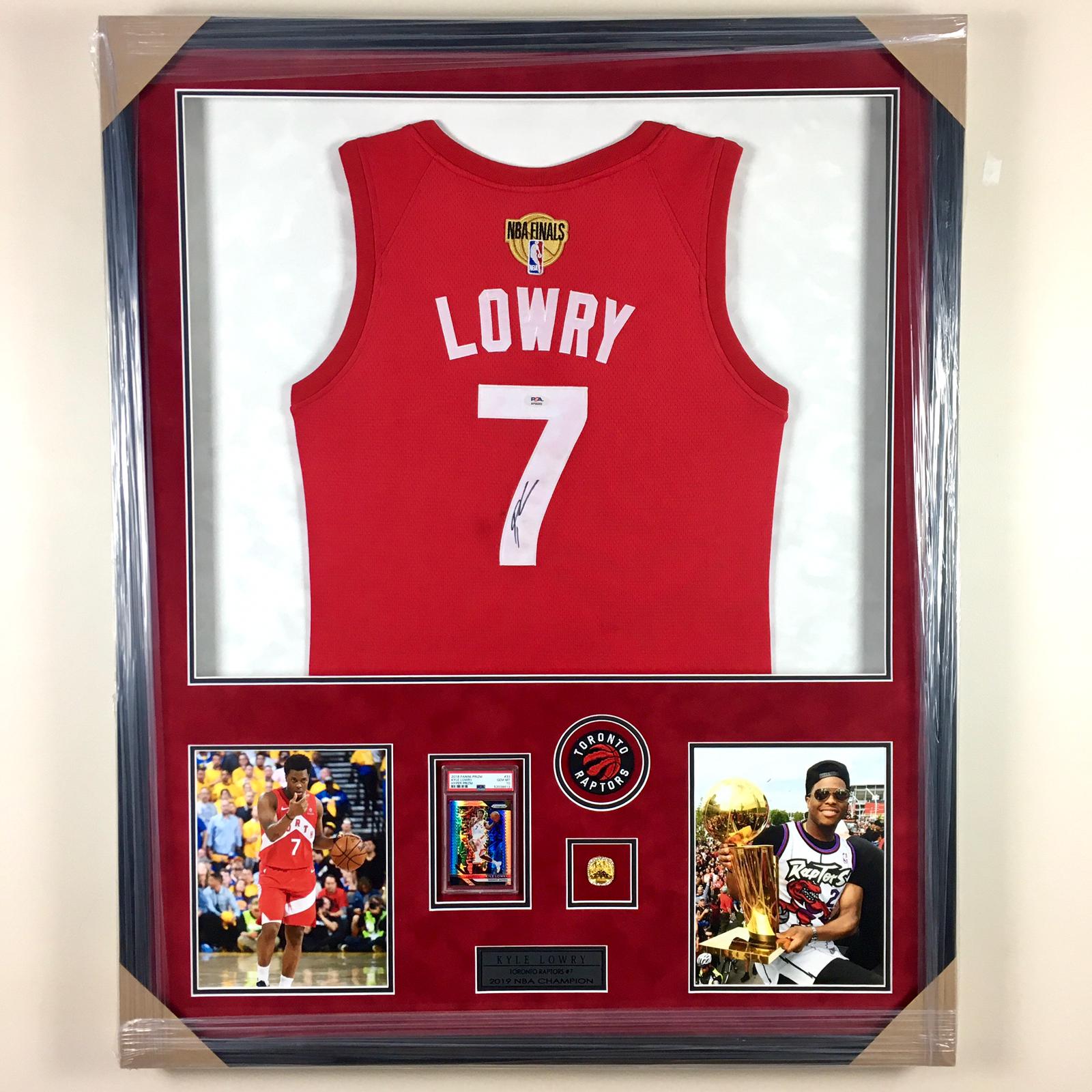 Kyle Lowry Signed Jersey Framed