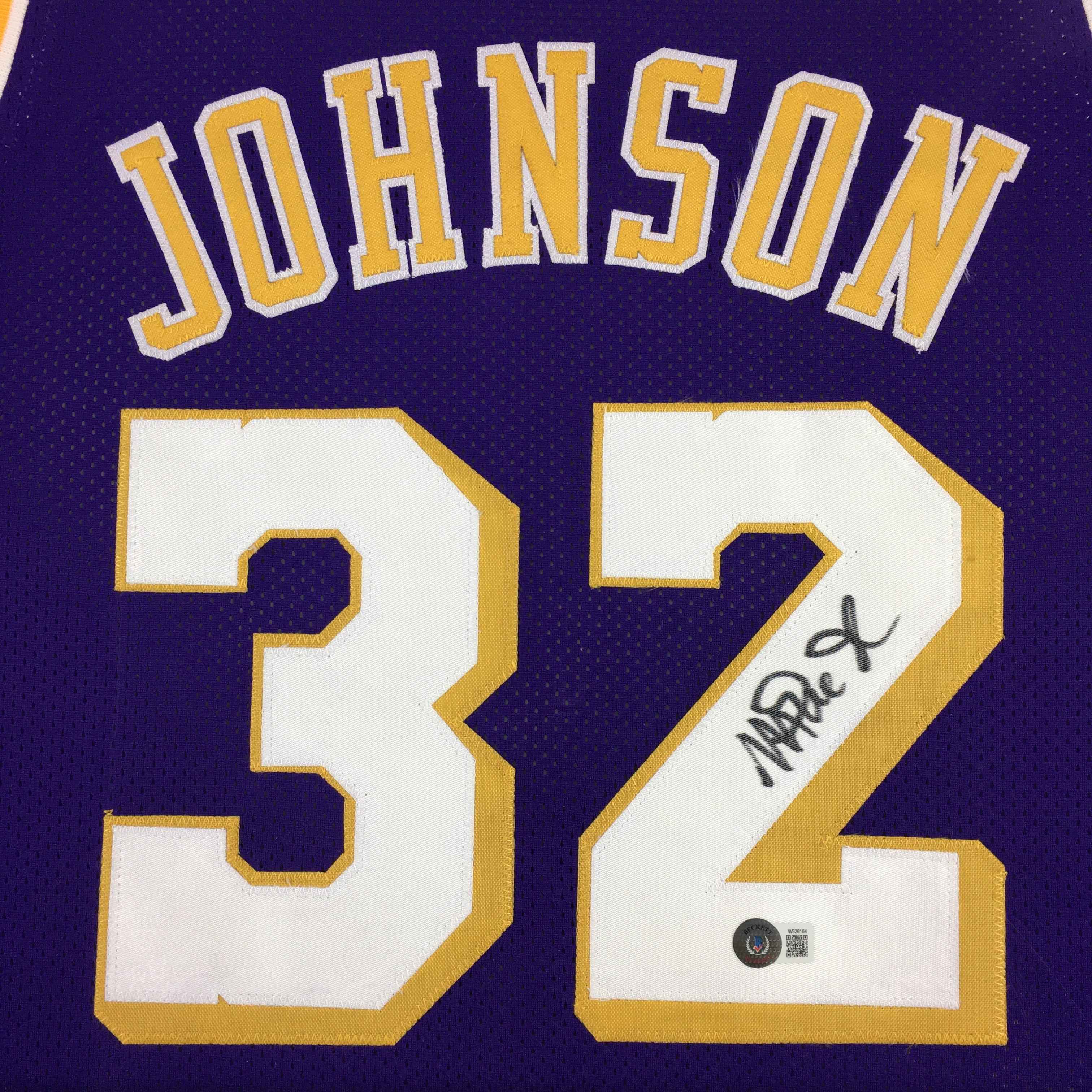 Magic Johnson Signed Jersey Framed