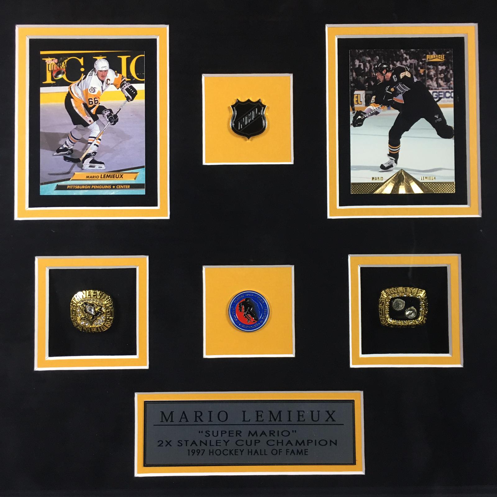 Mario Lemieux Signed Jersey Framed