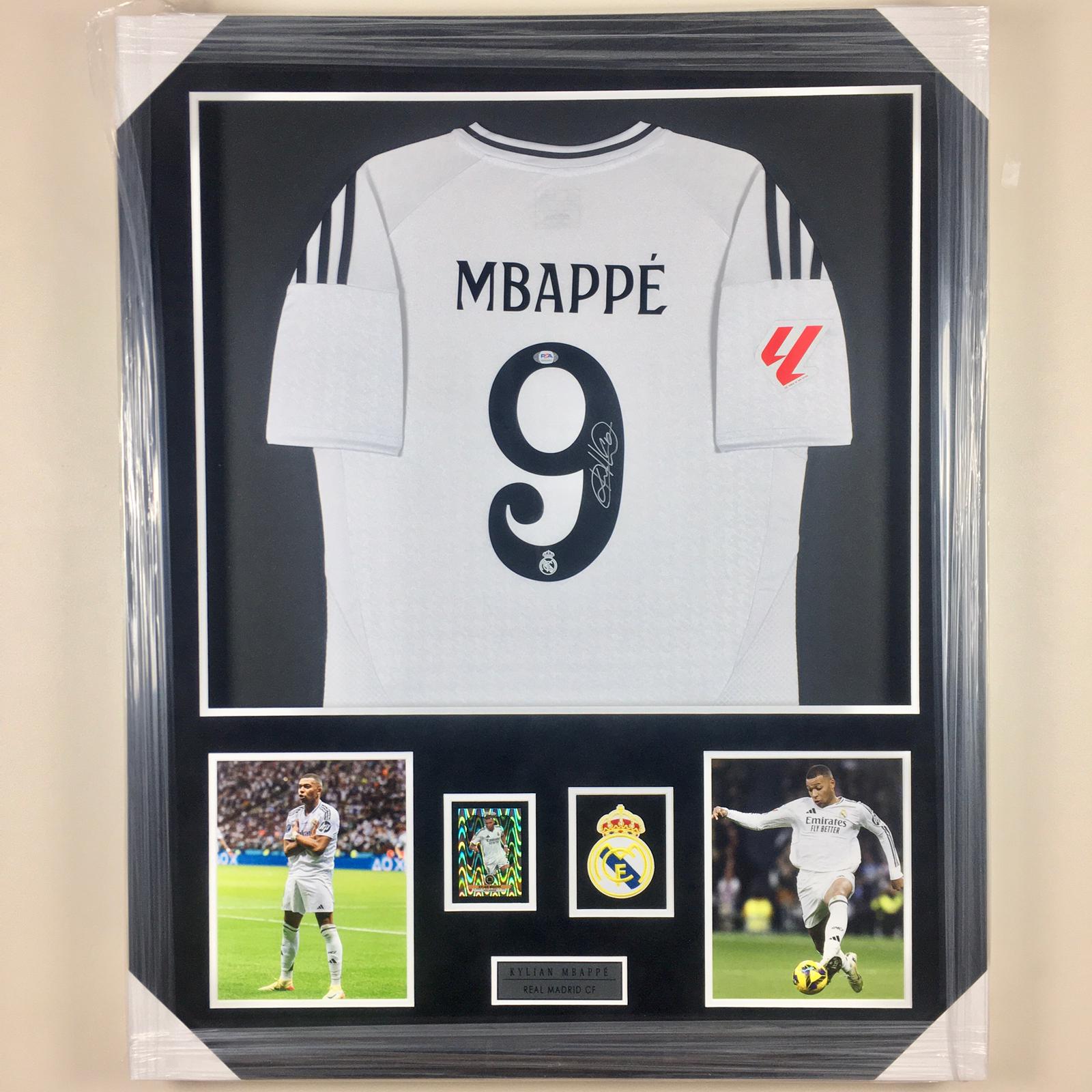 Kylian Mbappe Signed Jersey Framed