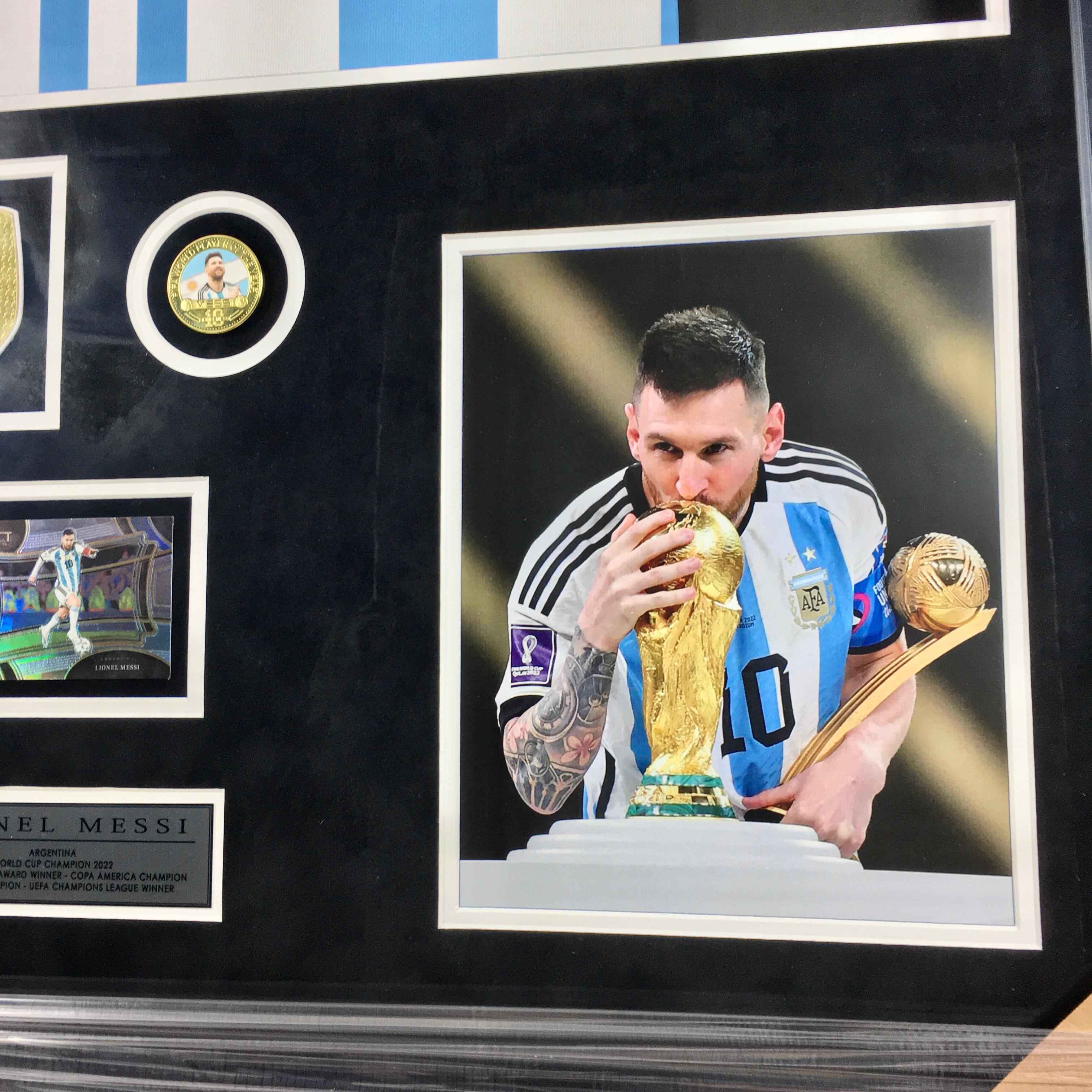 Lionel Messi Signed Jersey Framed