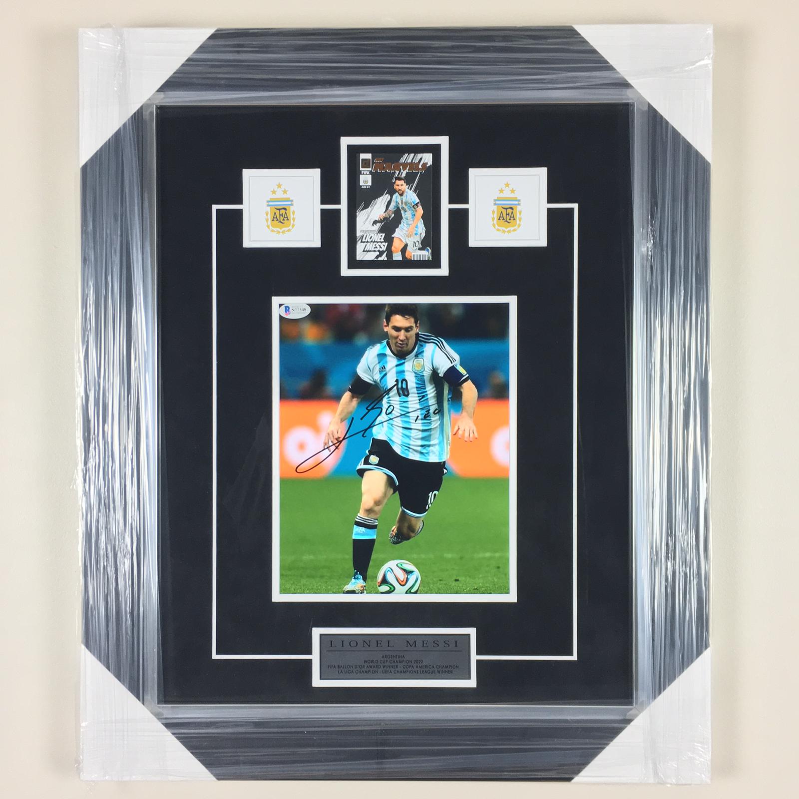Lionel Messi Signed Photo Framed
