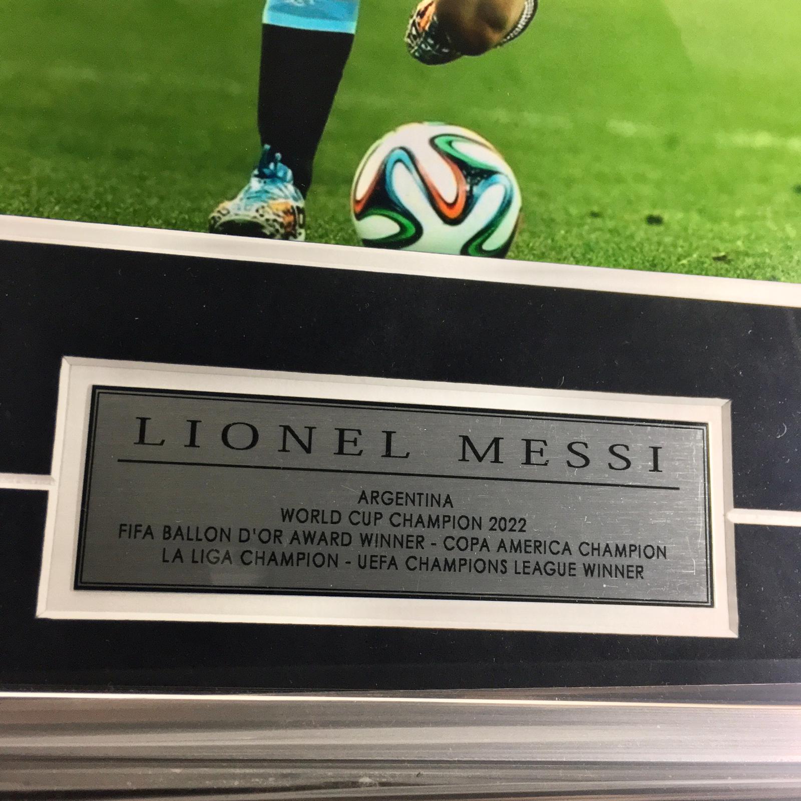 Lionel Messi Signed Photo Framed