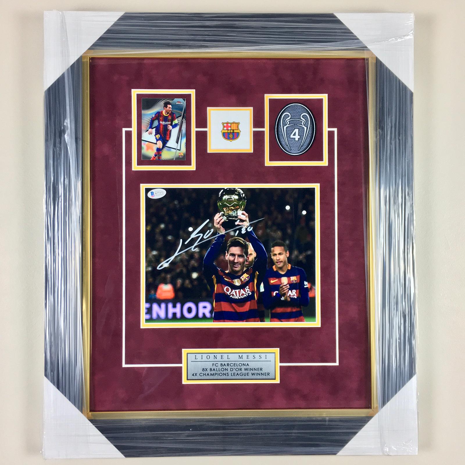 Lionel Messi Signed Photo Framed