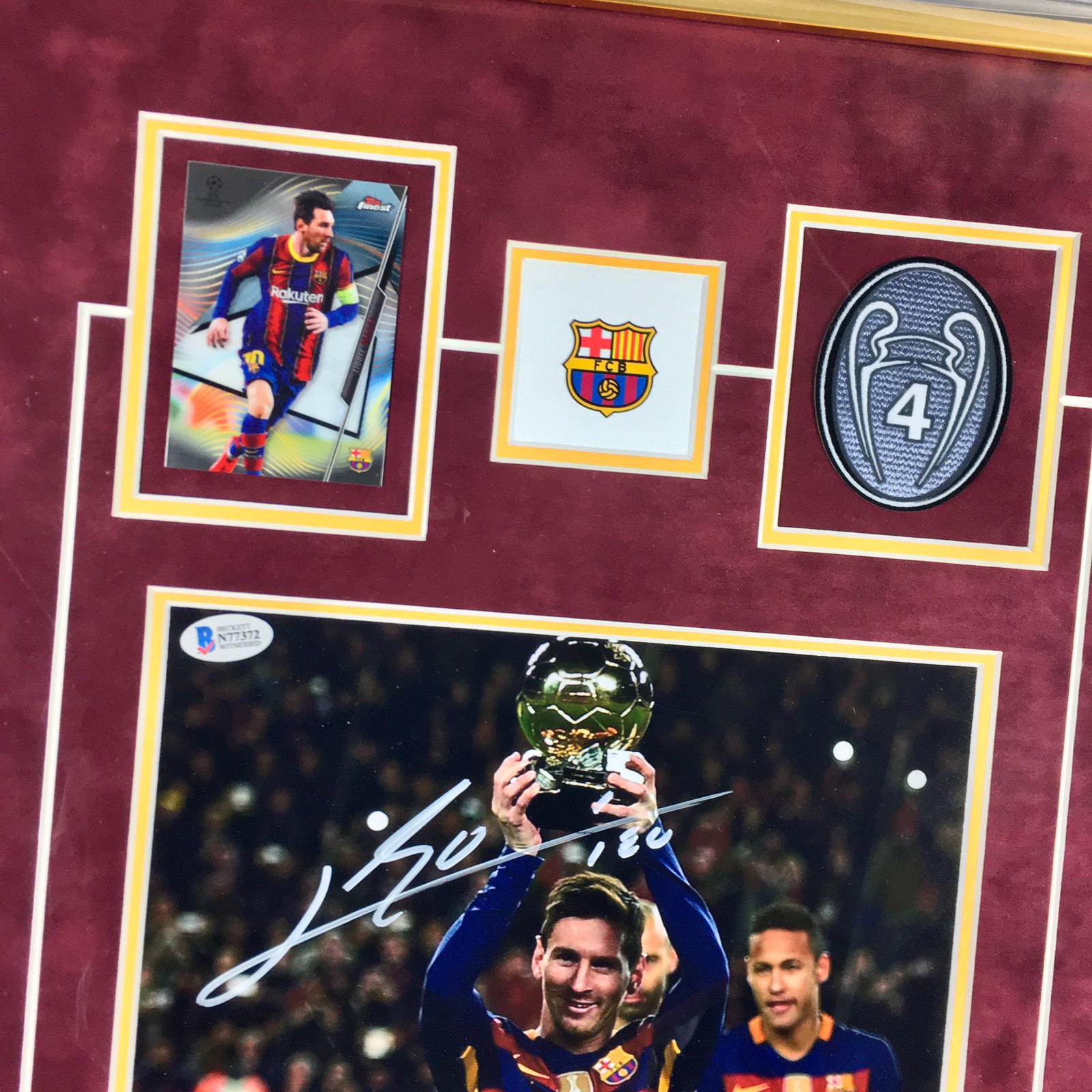 Lionel Messi Signed Photo Framed