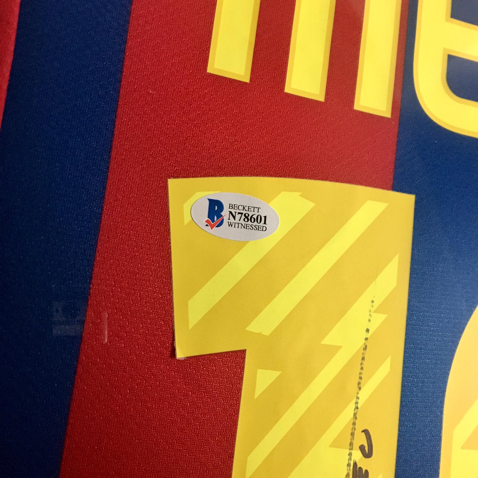 Lionel Messi Signed Jersey Framed