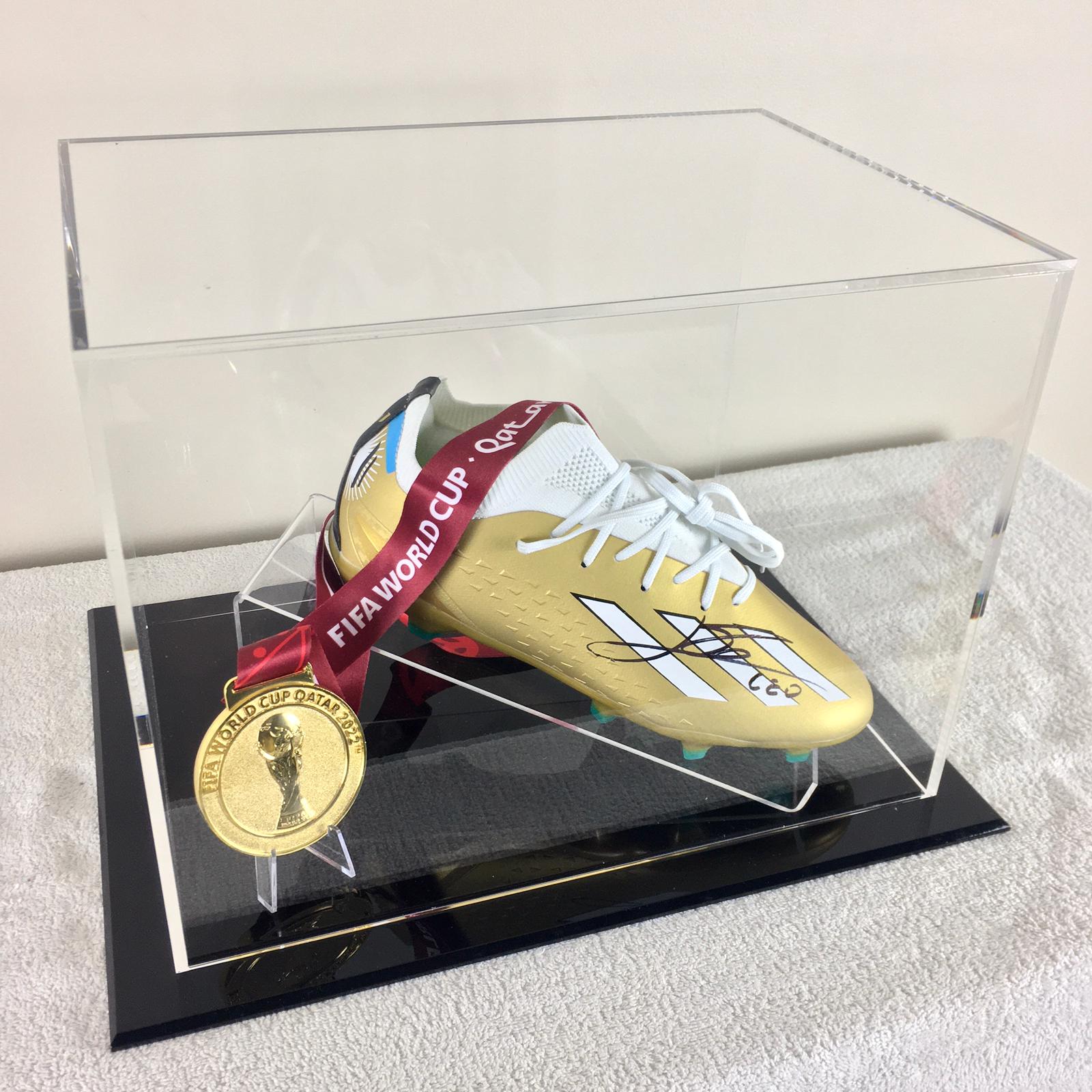 Lionel Messi Signed Cleat Display