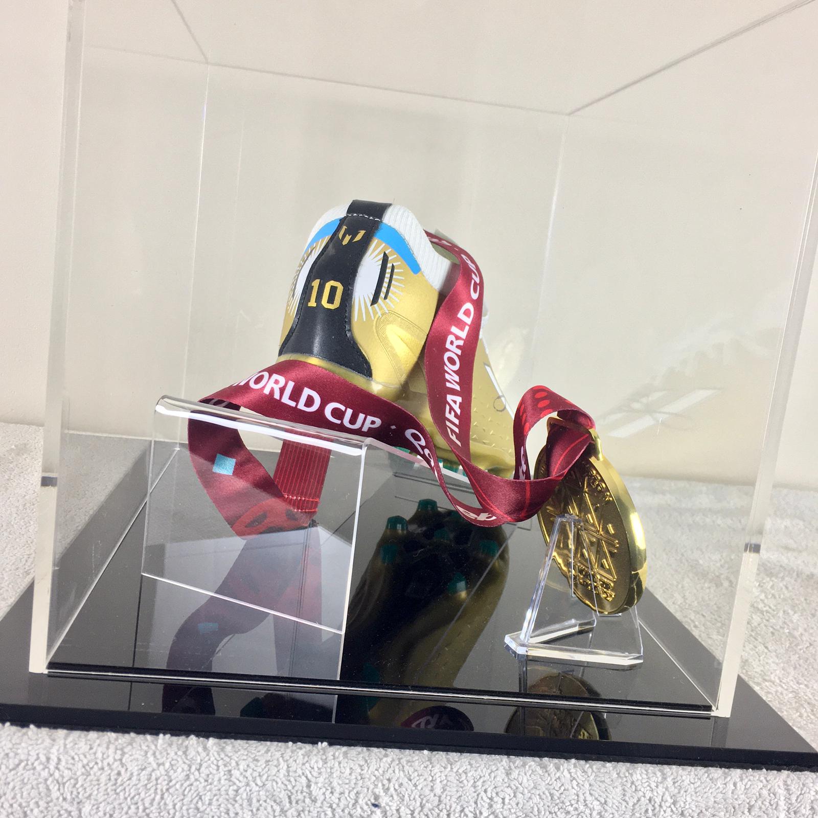 Lionel Messi Signed Cleat Display