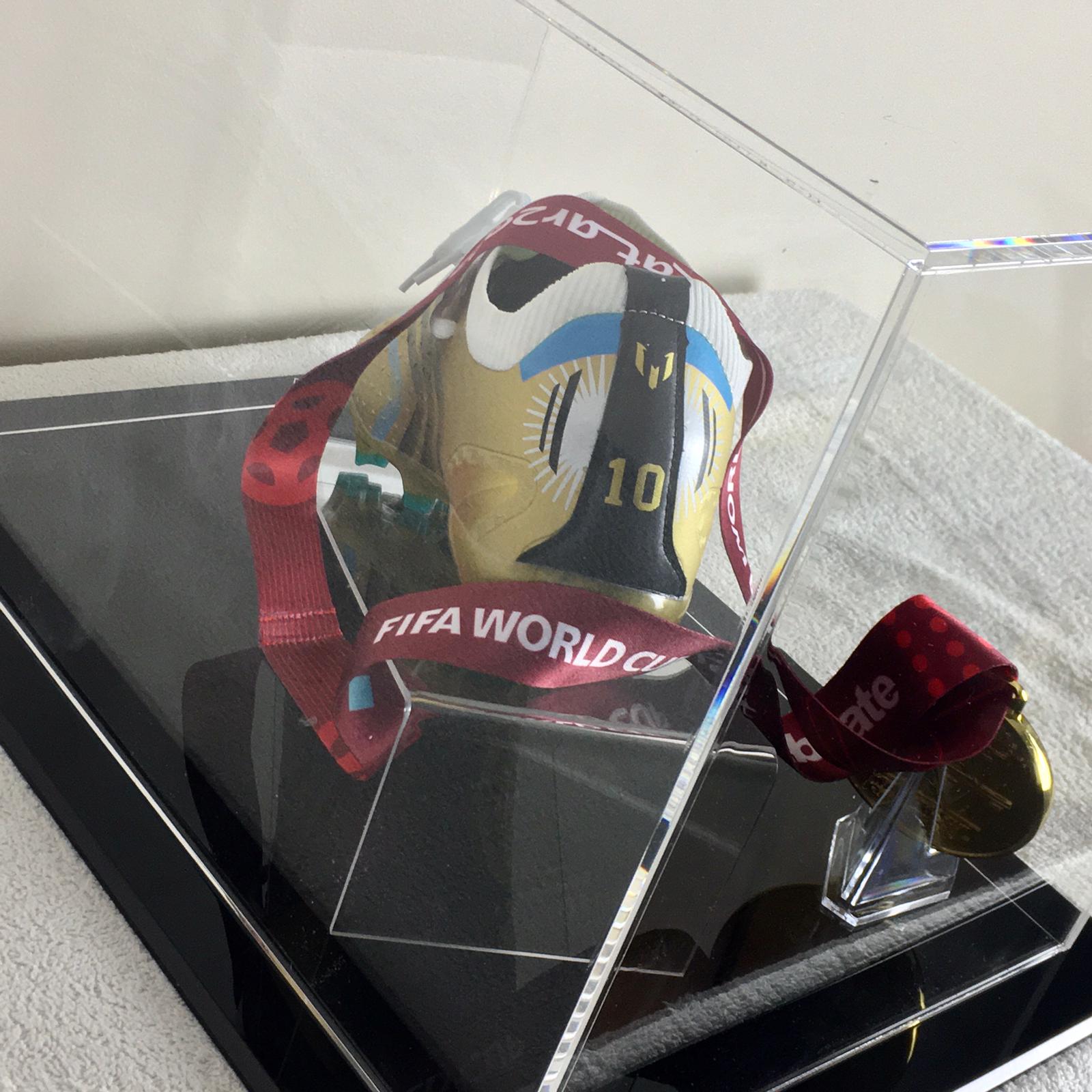 Lionel Messi Signed Cleat Display