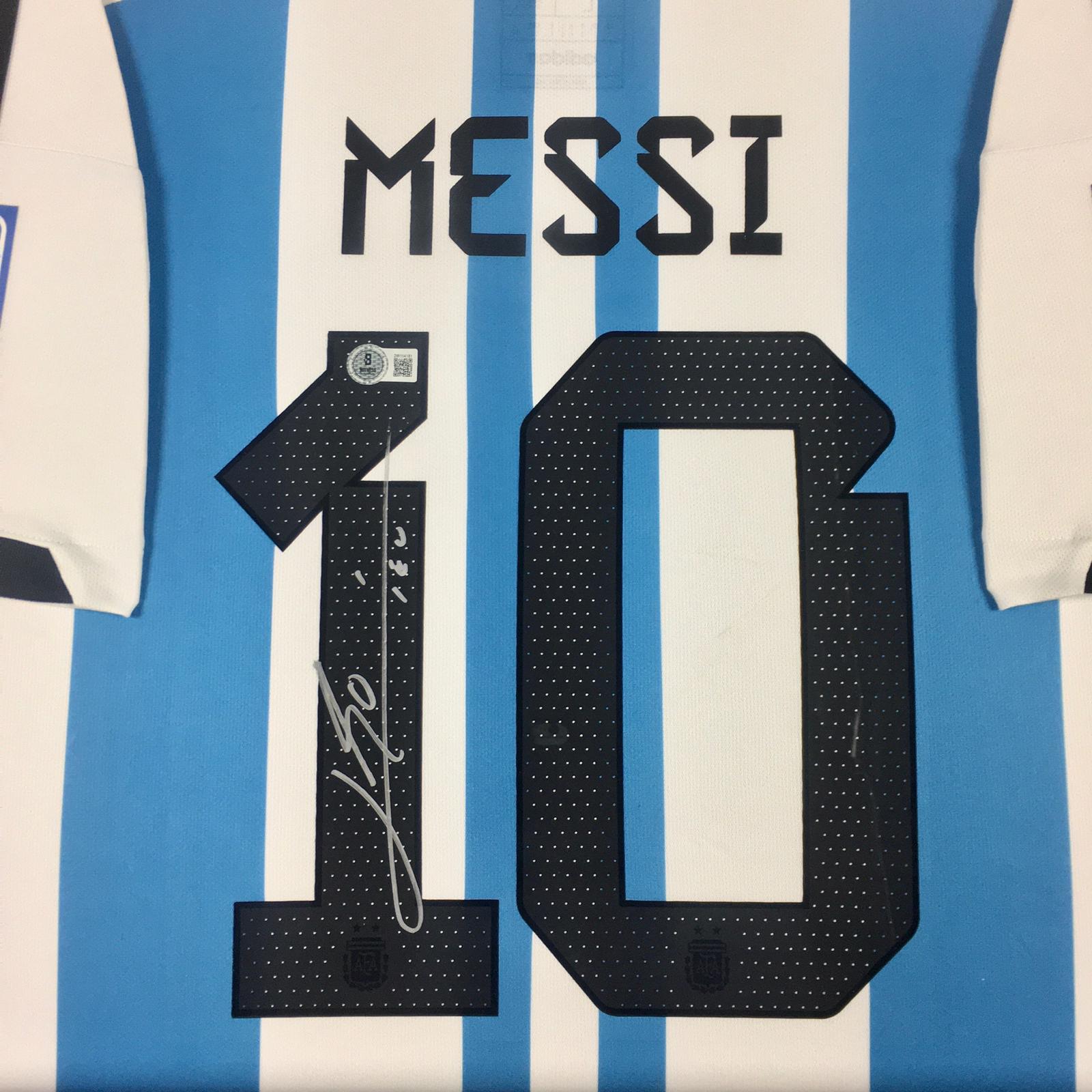 Lionel Messi Signed Jersey Framed
