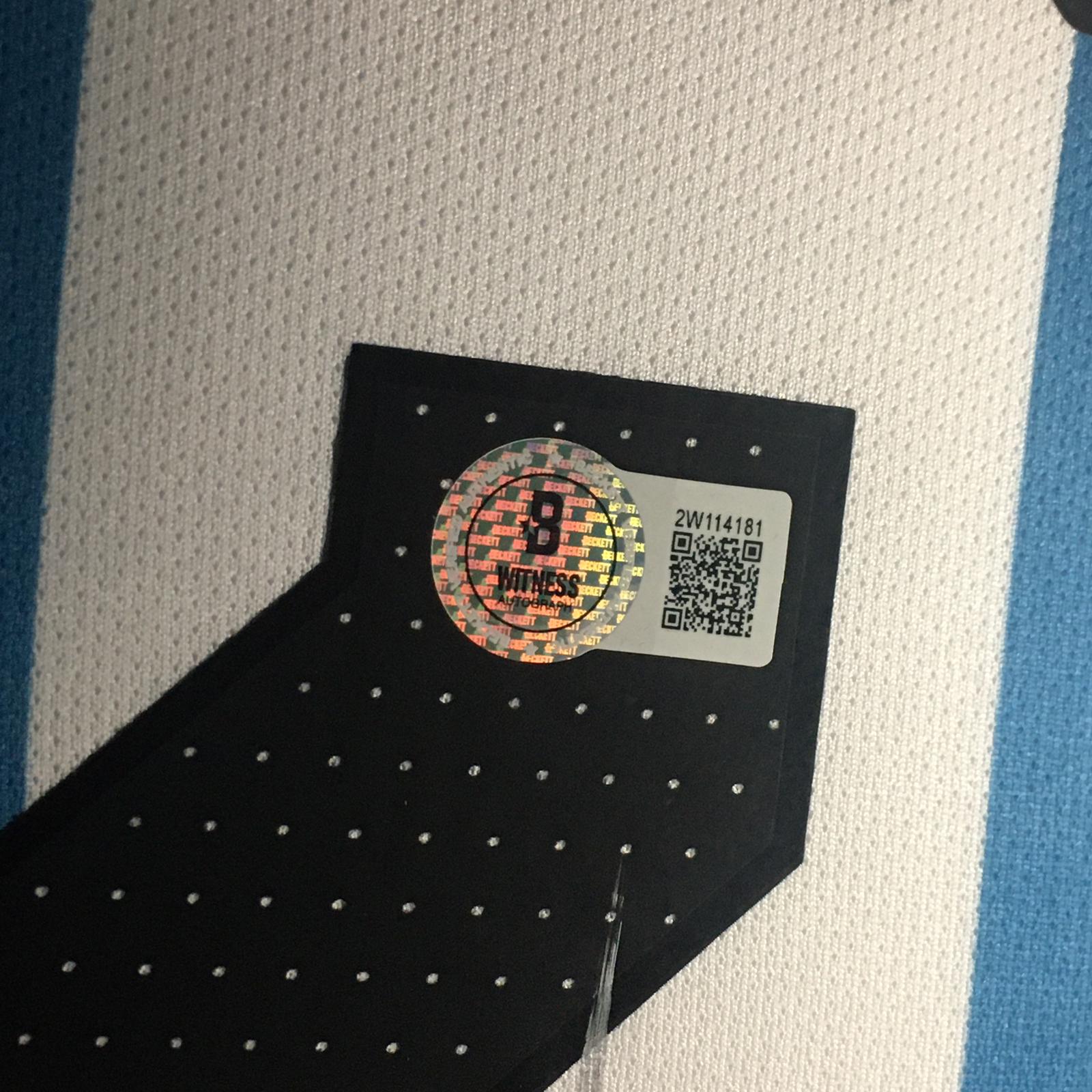 Lionel Messi Signed Jersey Framed