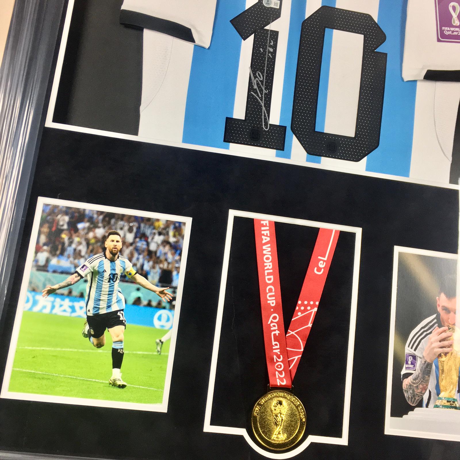 Lionel Messi Signed Jersey Framed