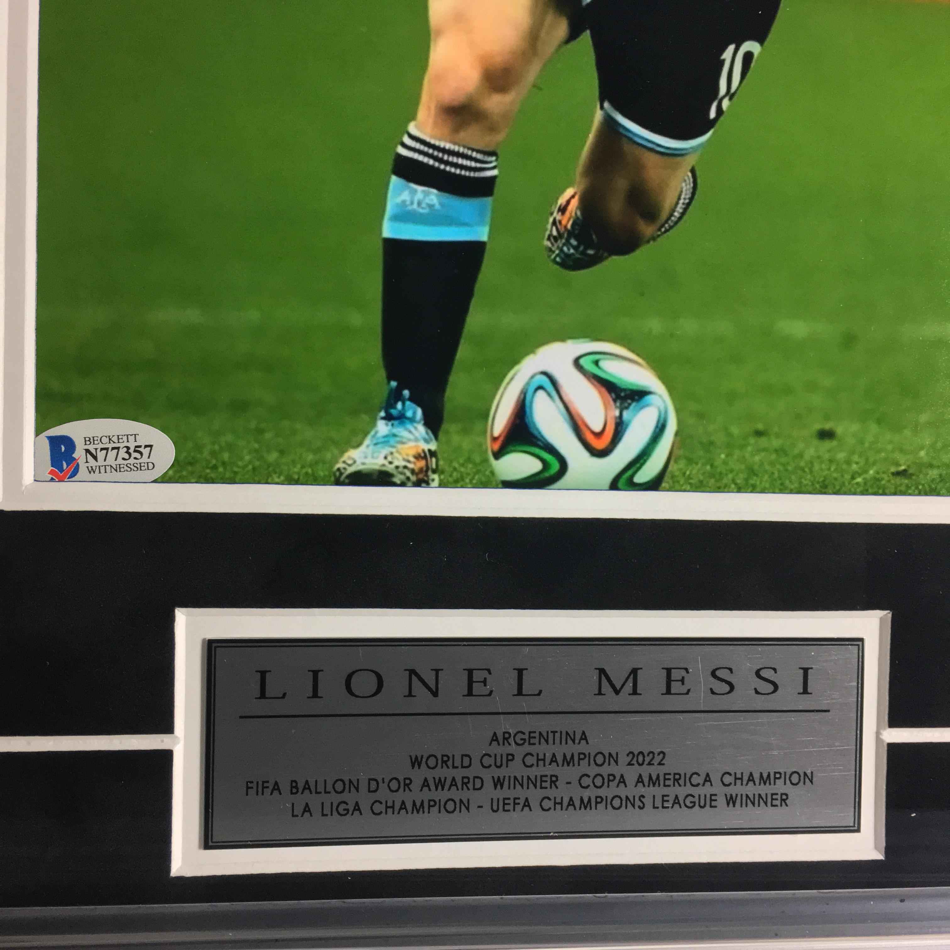 Lionel Messi Signed Photo Framed