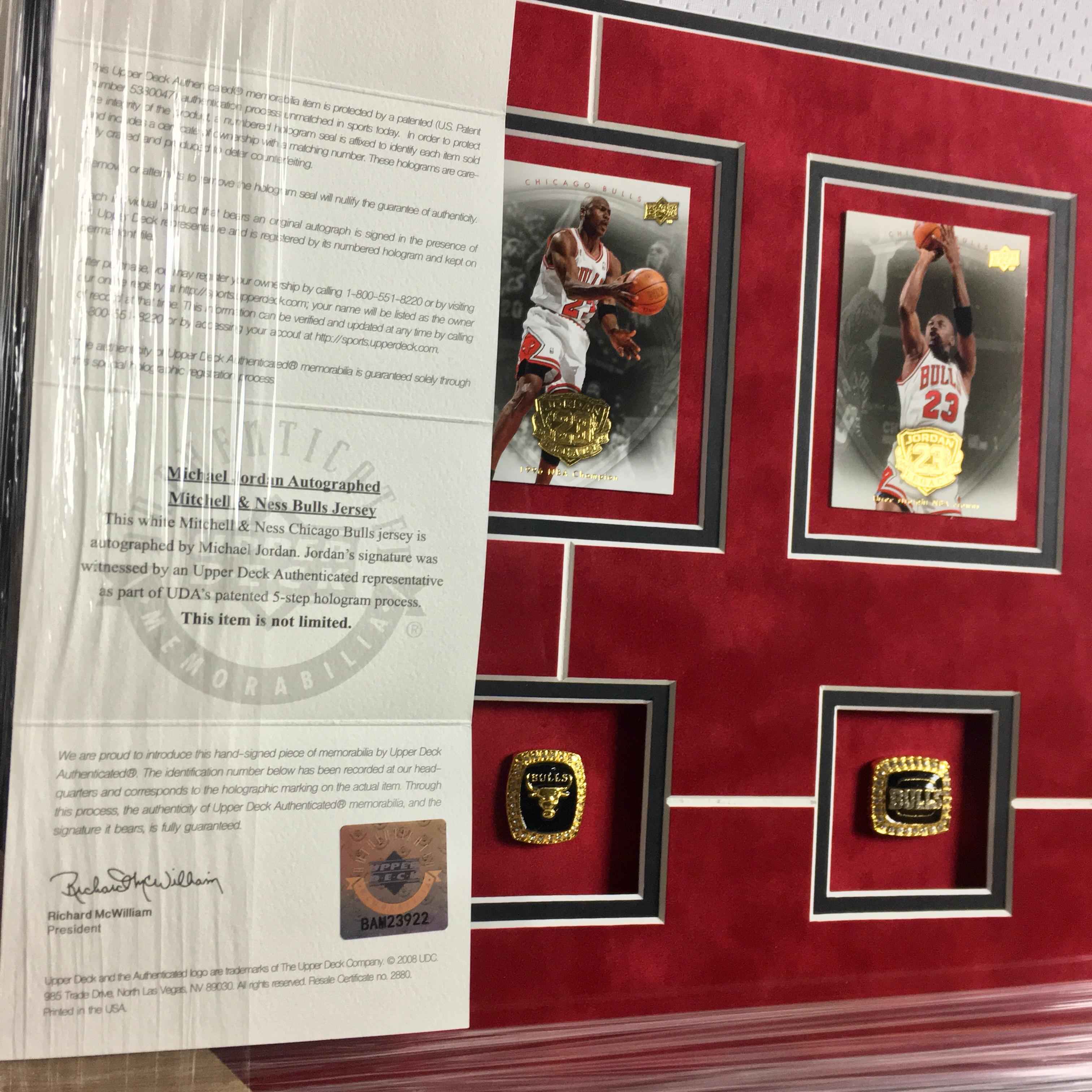 Michael Jordan Signed Jersey Framed