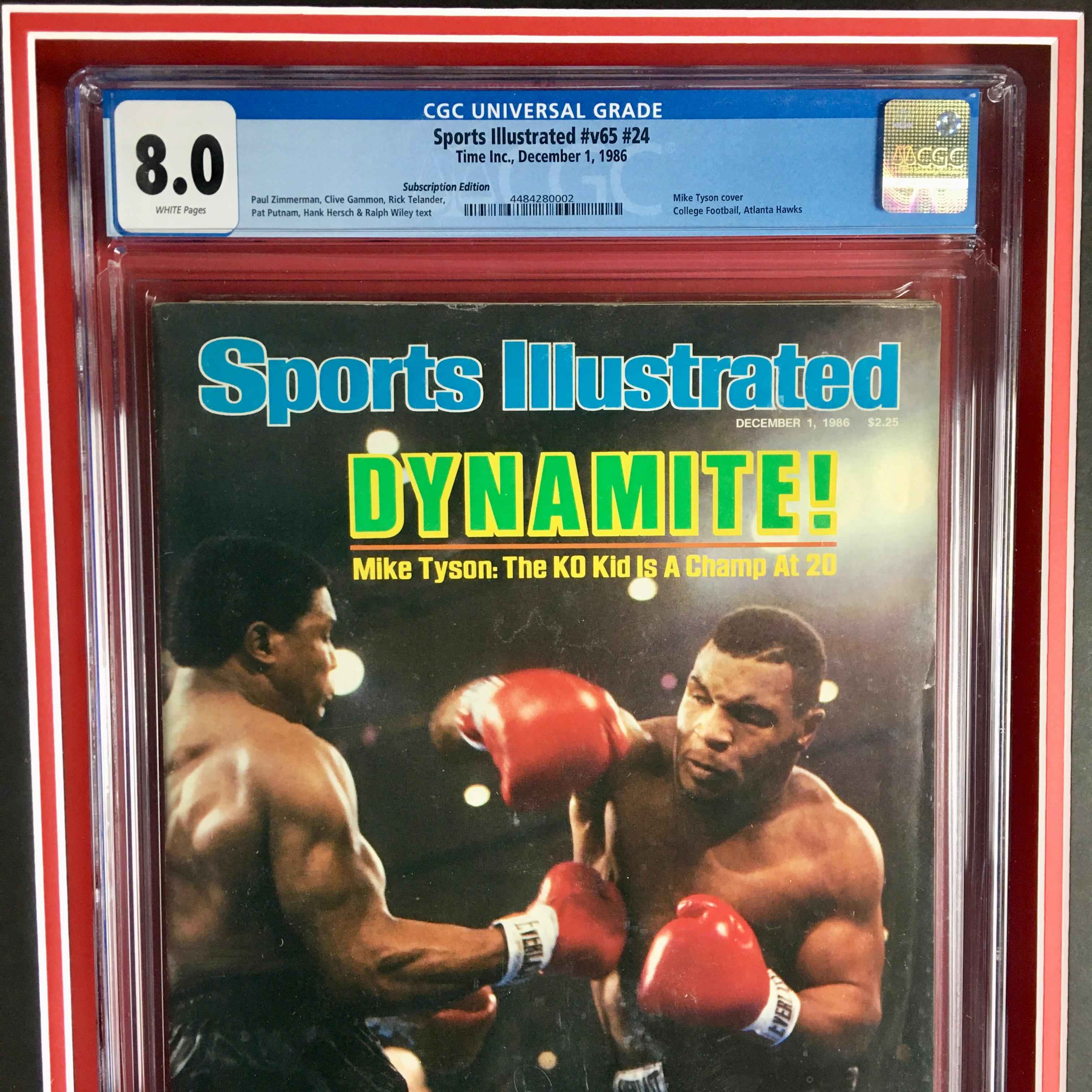 Mike Tyson Signed Trunks Framed