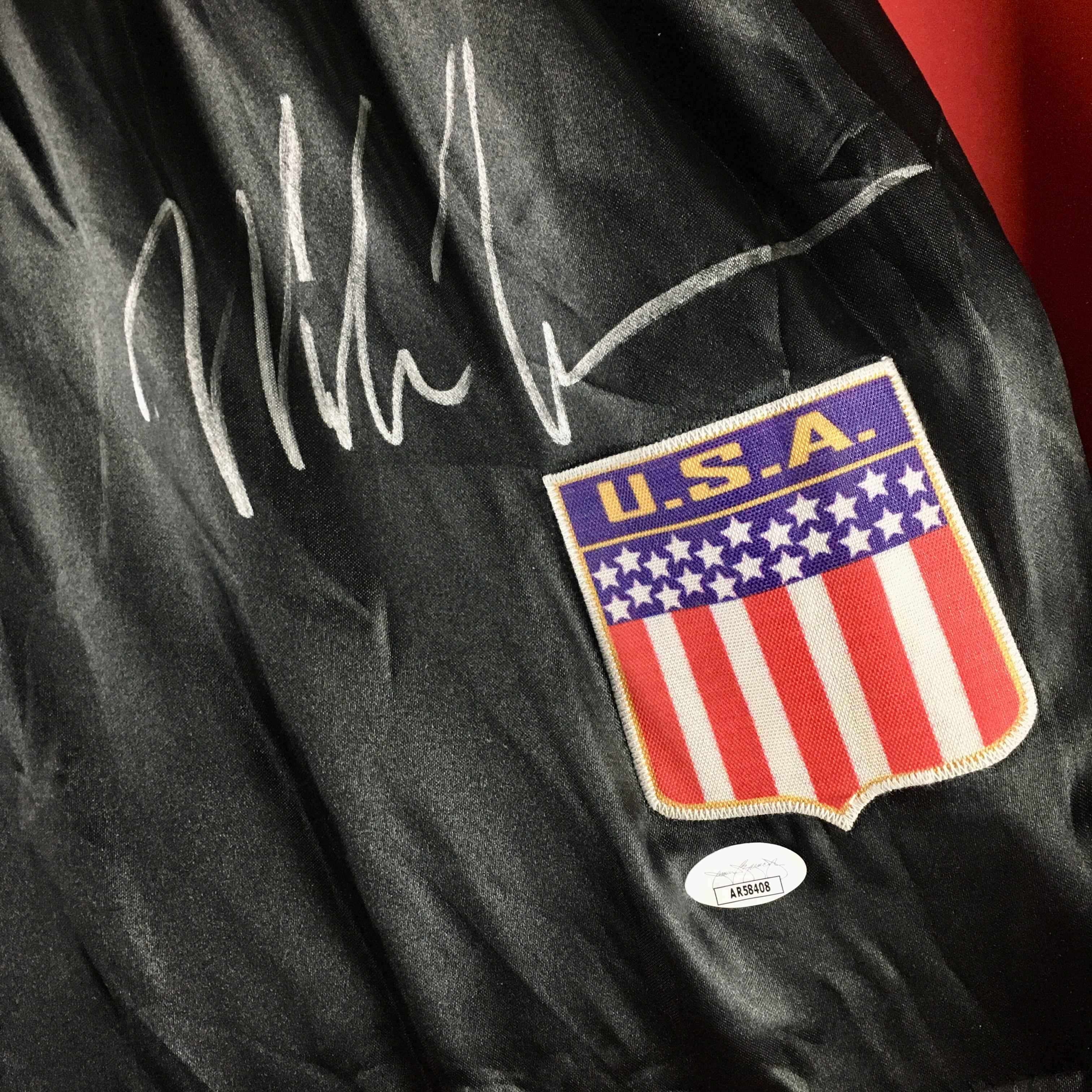 Mike Tyson Signed Trunks Framed