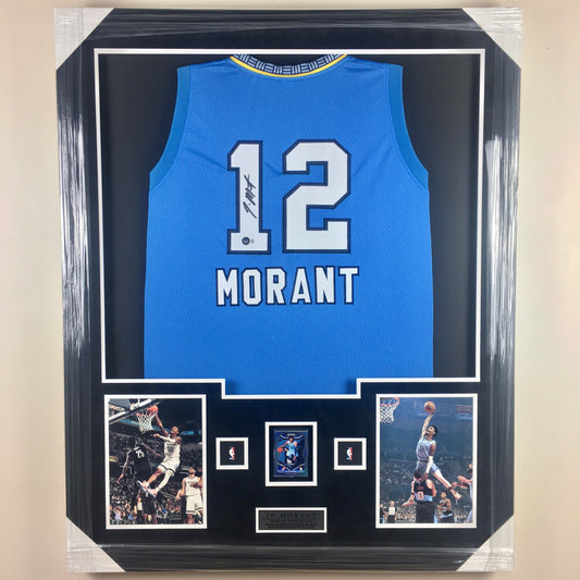 Ja Morant Signed Jersey Framed