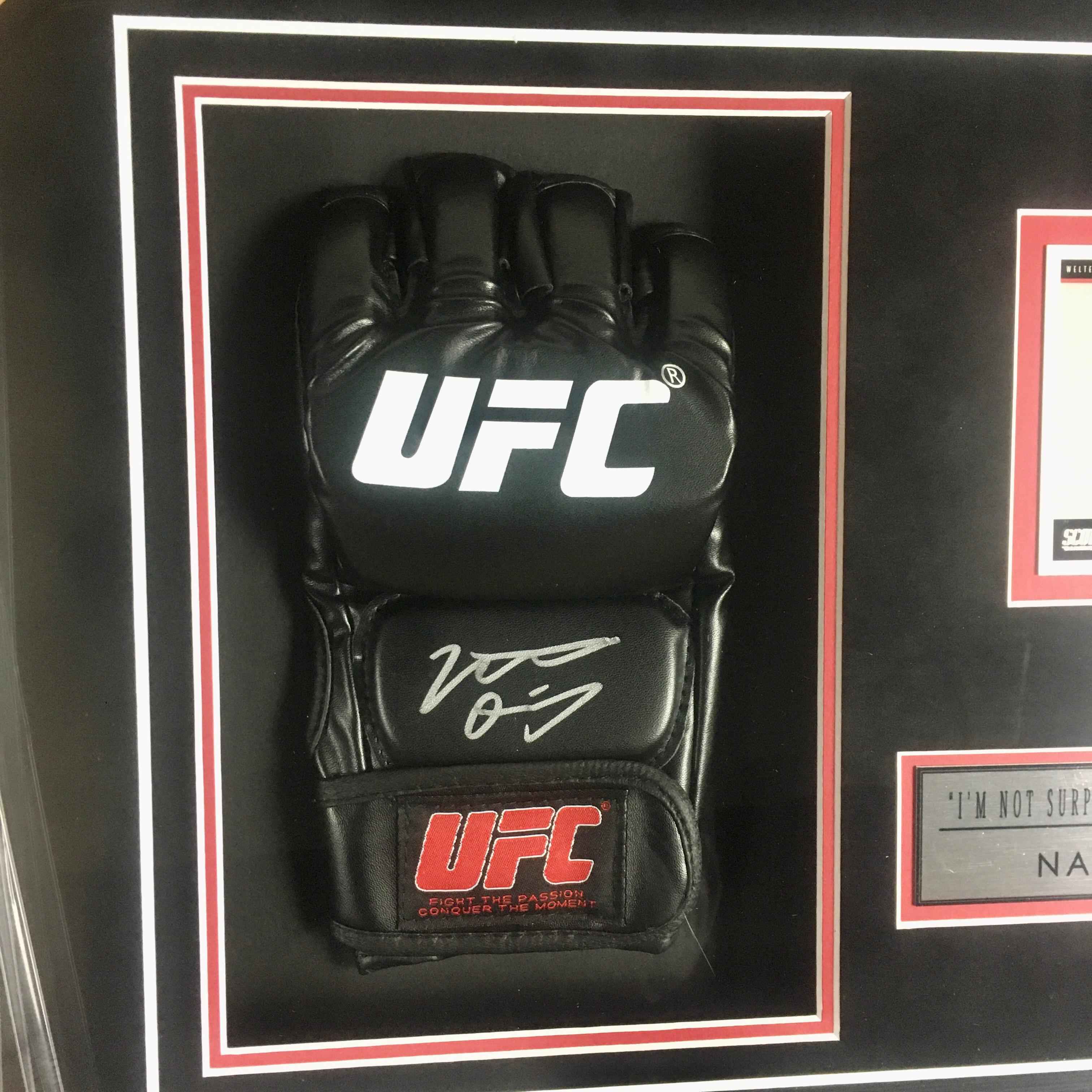 Nate Diaz Signed Glove Framed