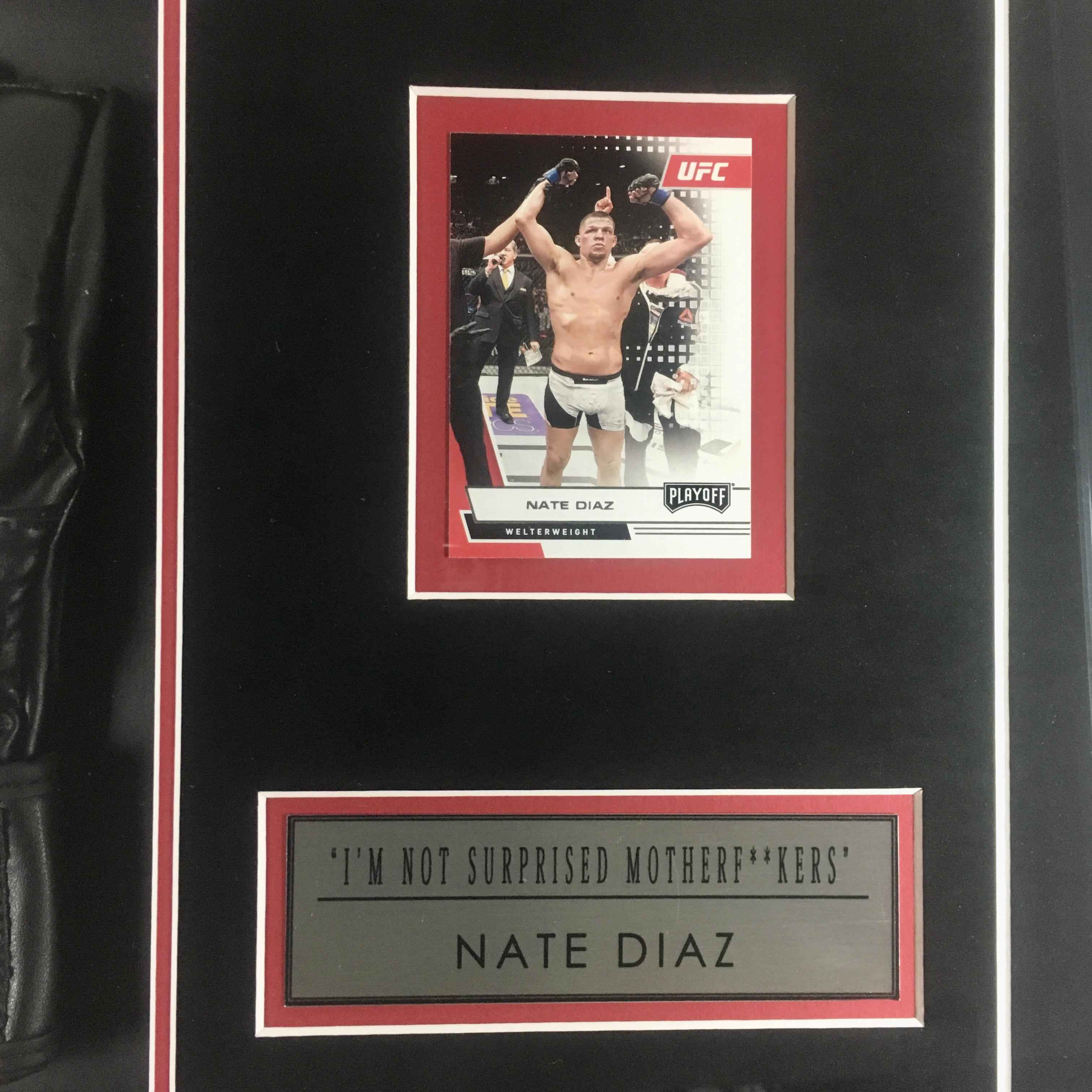 Nate Diaz Signed Glove Framed