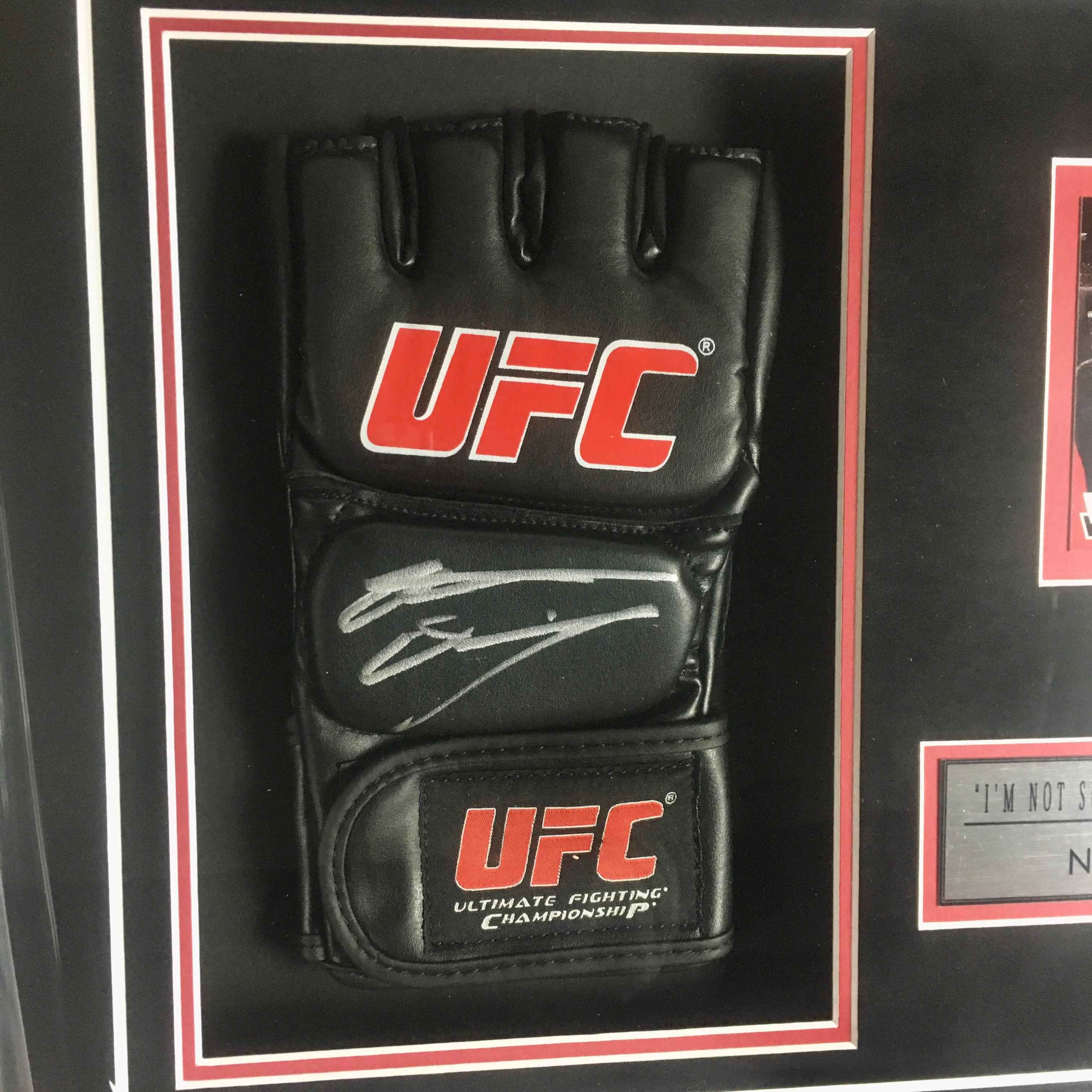 Nate Diaz Signed Glove Framed