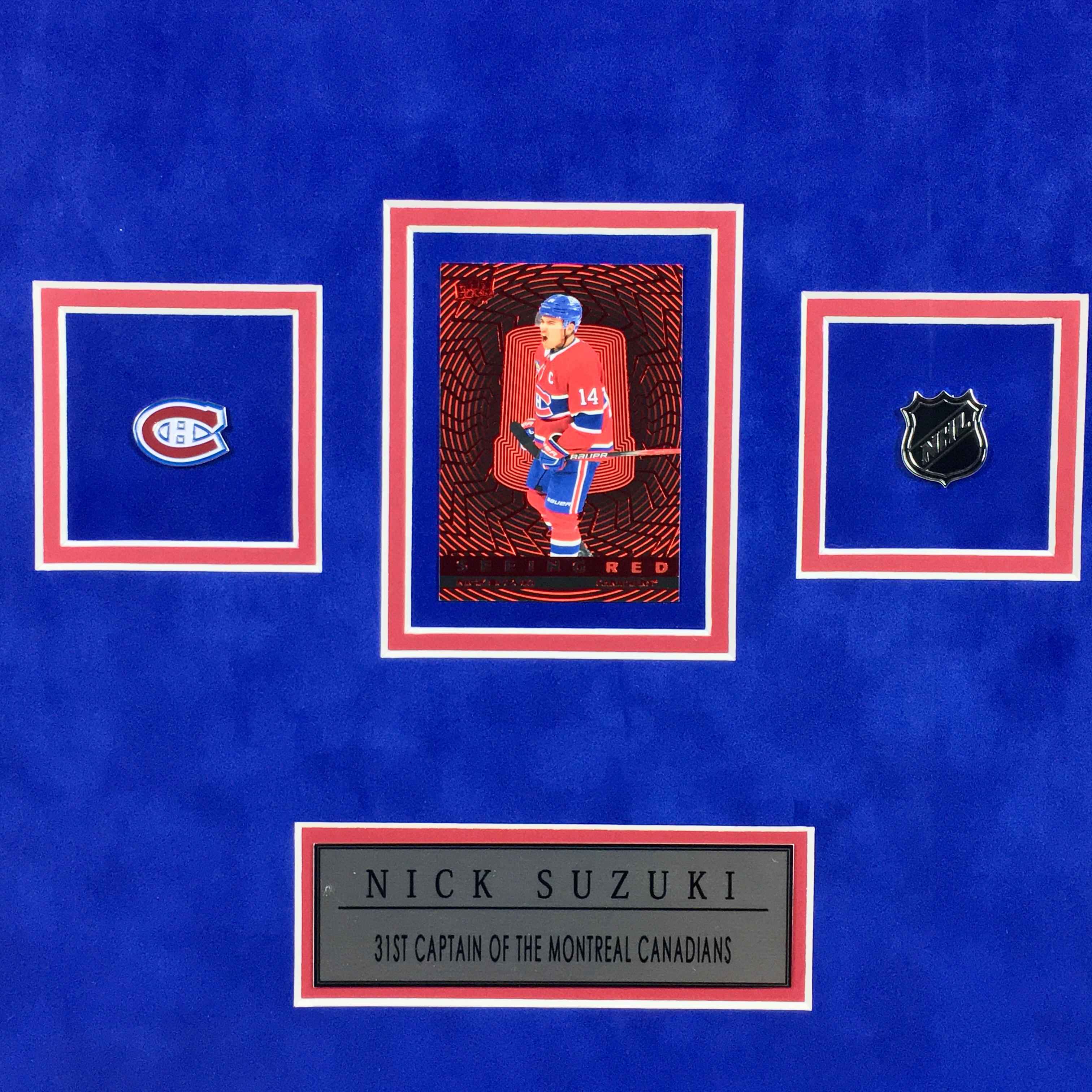 Nick Suzuki Signed Jersey Framed