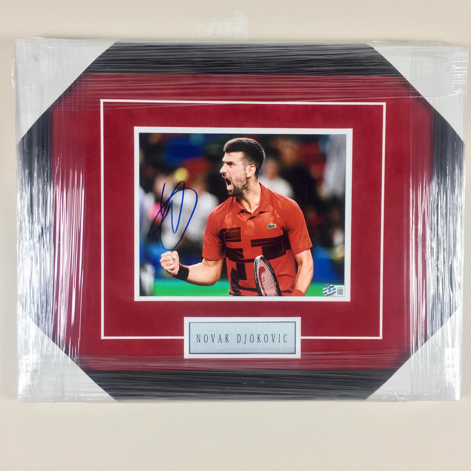 Novak Djokovic Signed Photo Framed