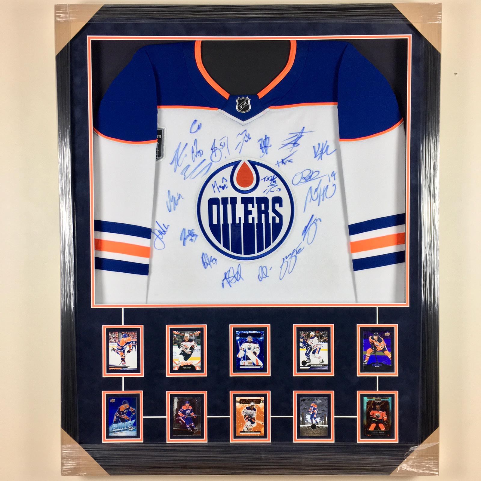 Edmonton Oilers Team Signed Jersey Framed