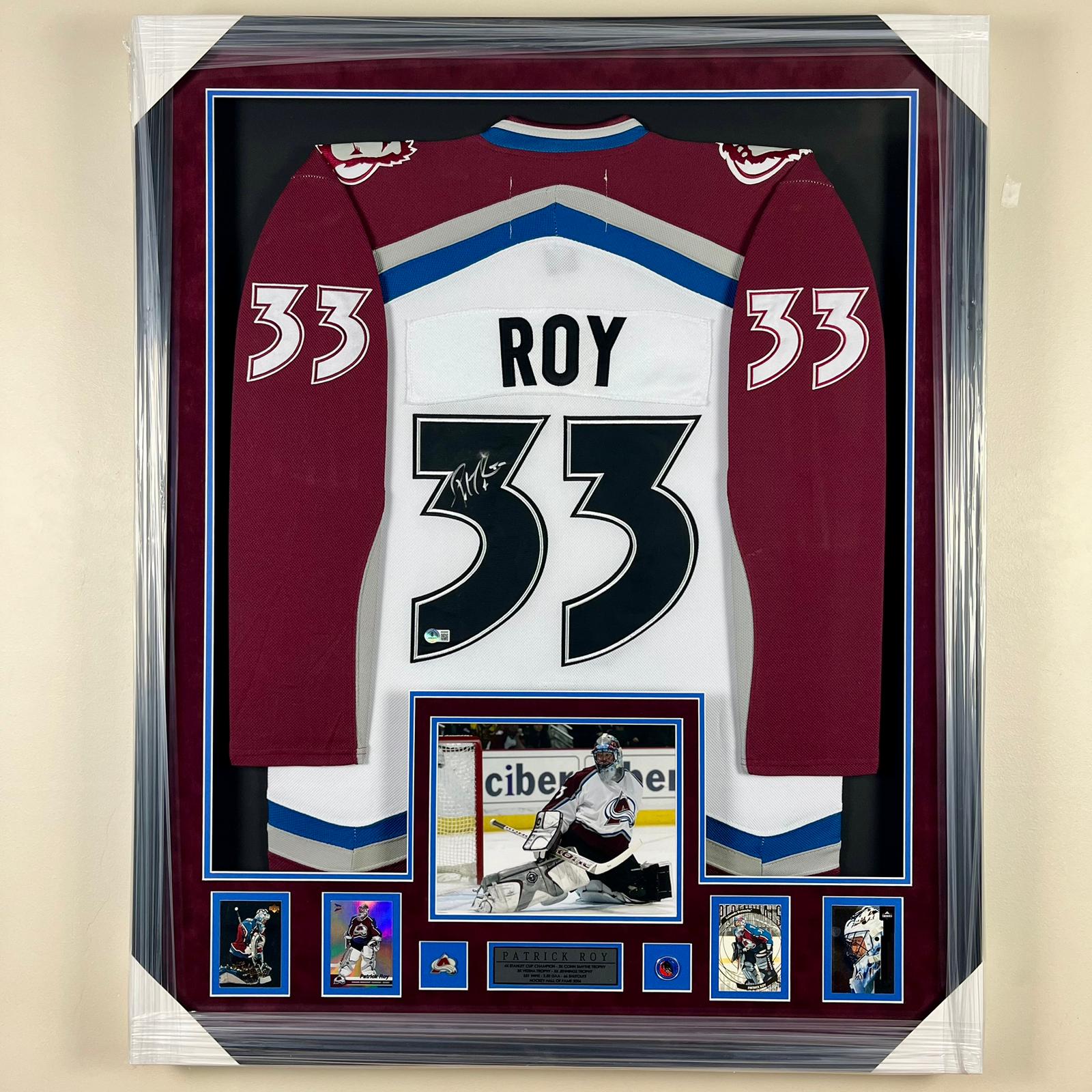 Patrick Roy Signed Jersey Framed