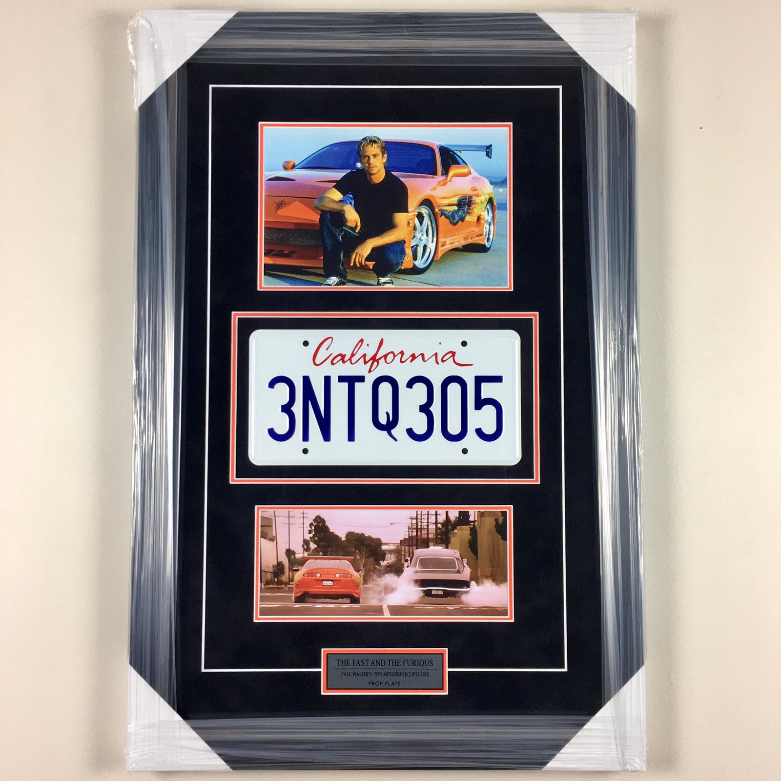 Paul Walker Mitsubishi Eclipse Plate Framed