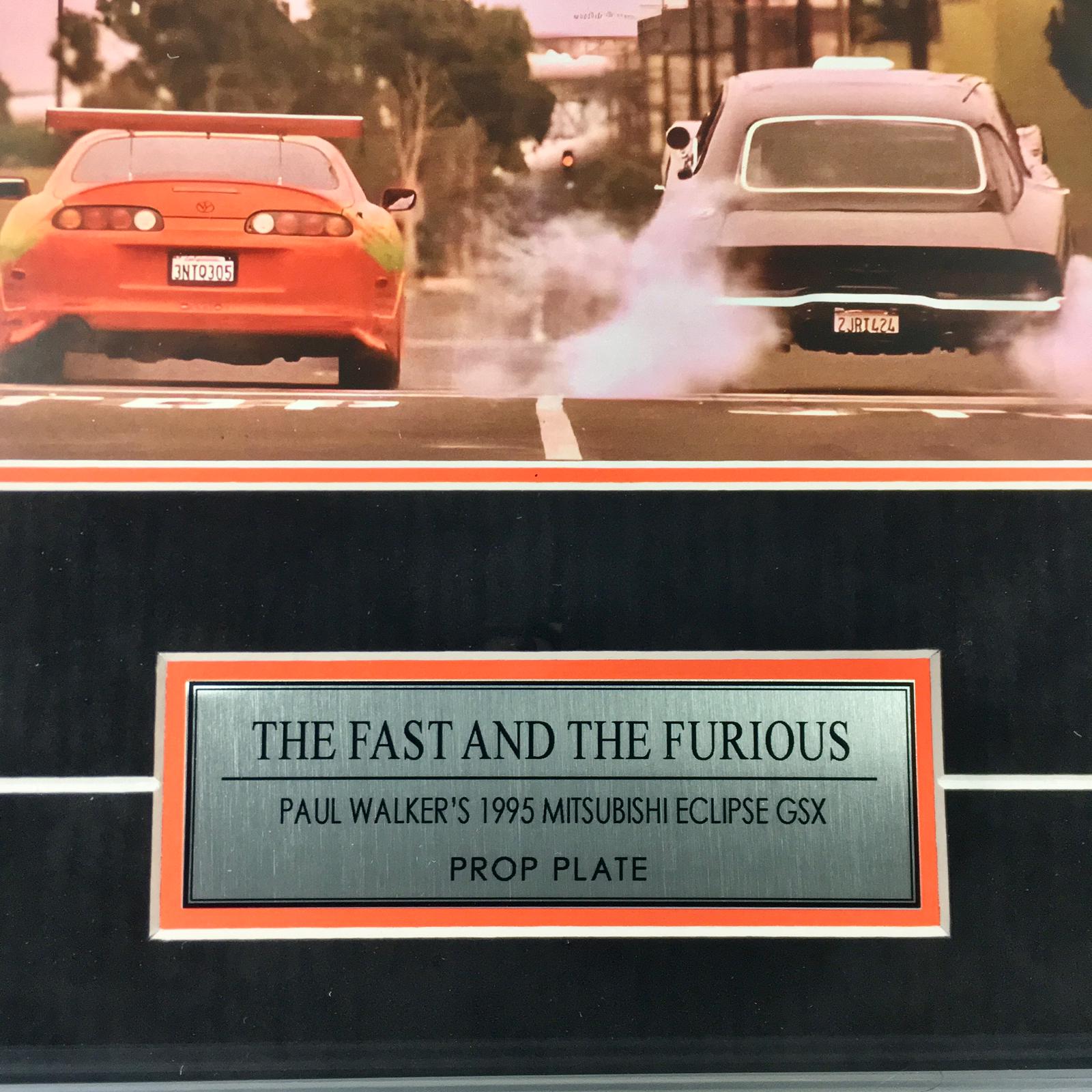 Paul Walker Mitsubishi Eclipse Plate Framed