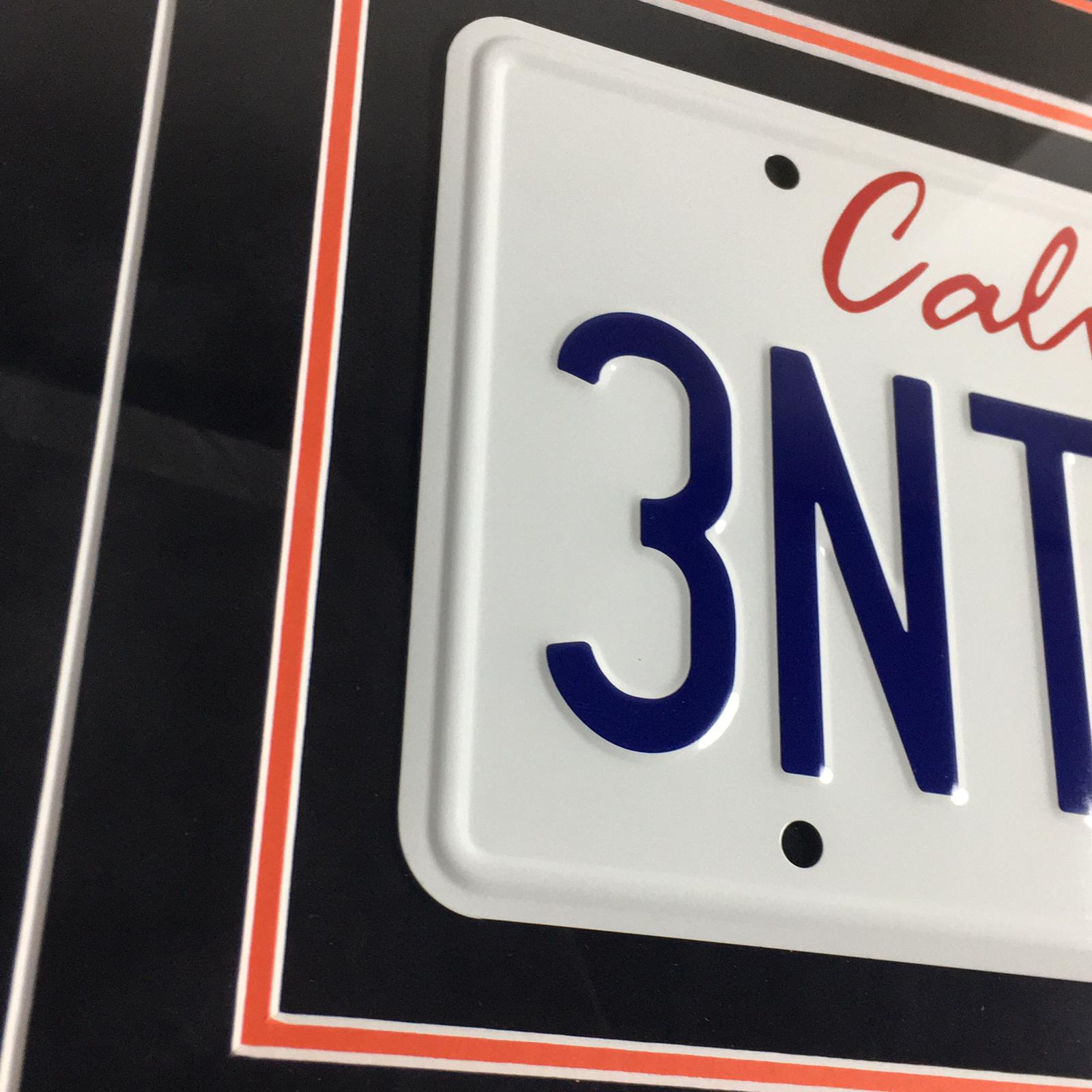 Paul Walker Toyota Supra Plate Framed