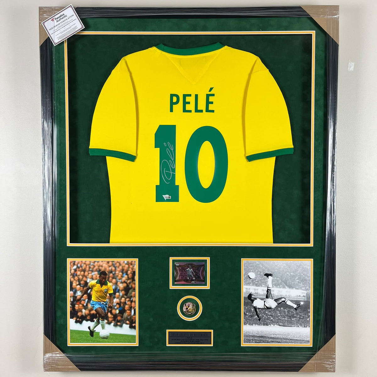 Pele Signed Jersey Framed