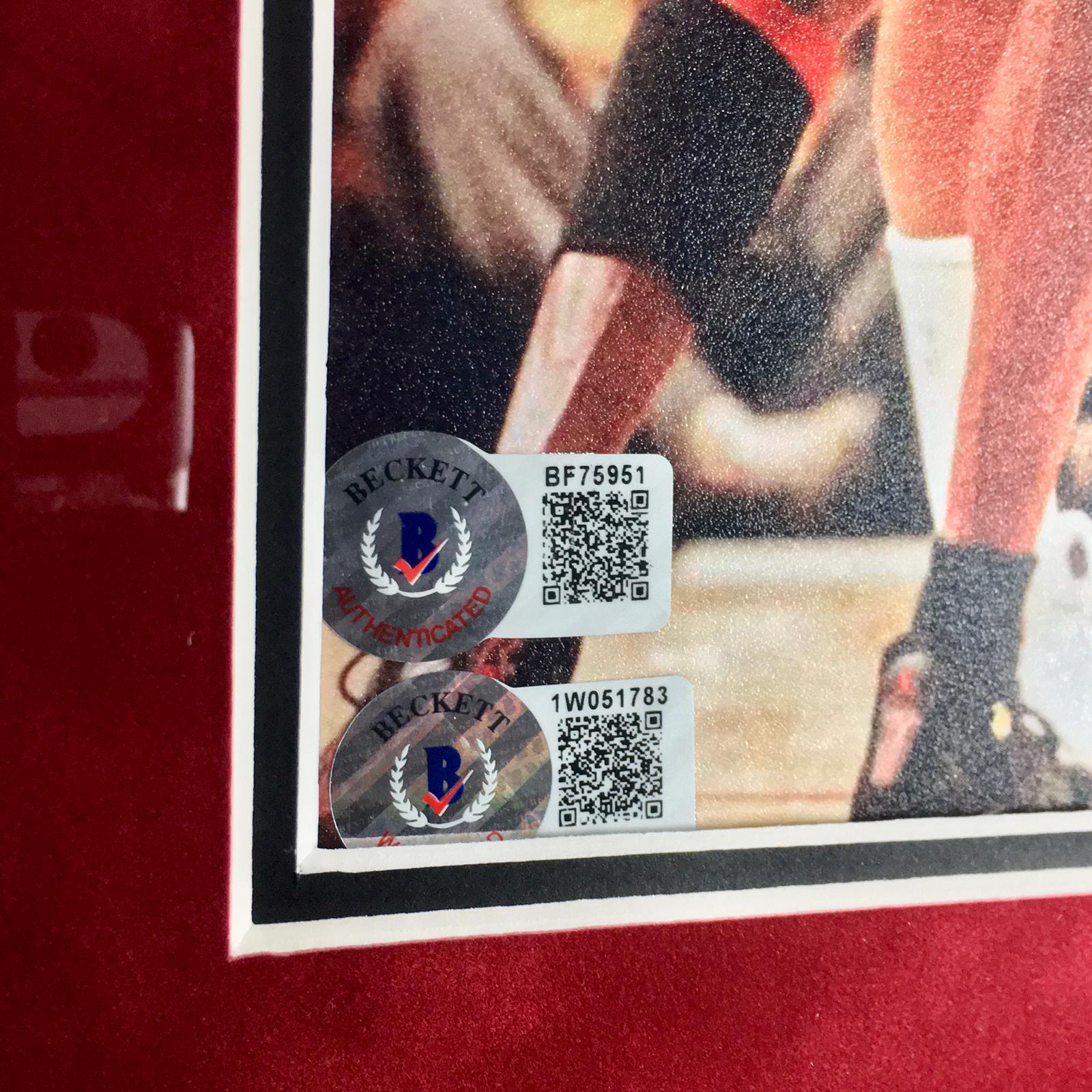 Dennis Rodman & Scottie Pippen Signed Photo Framed