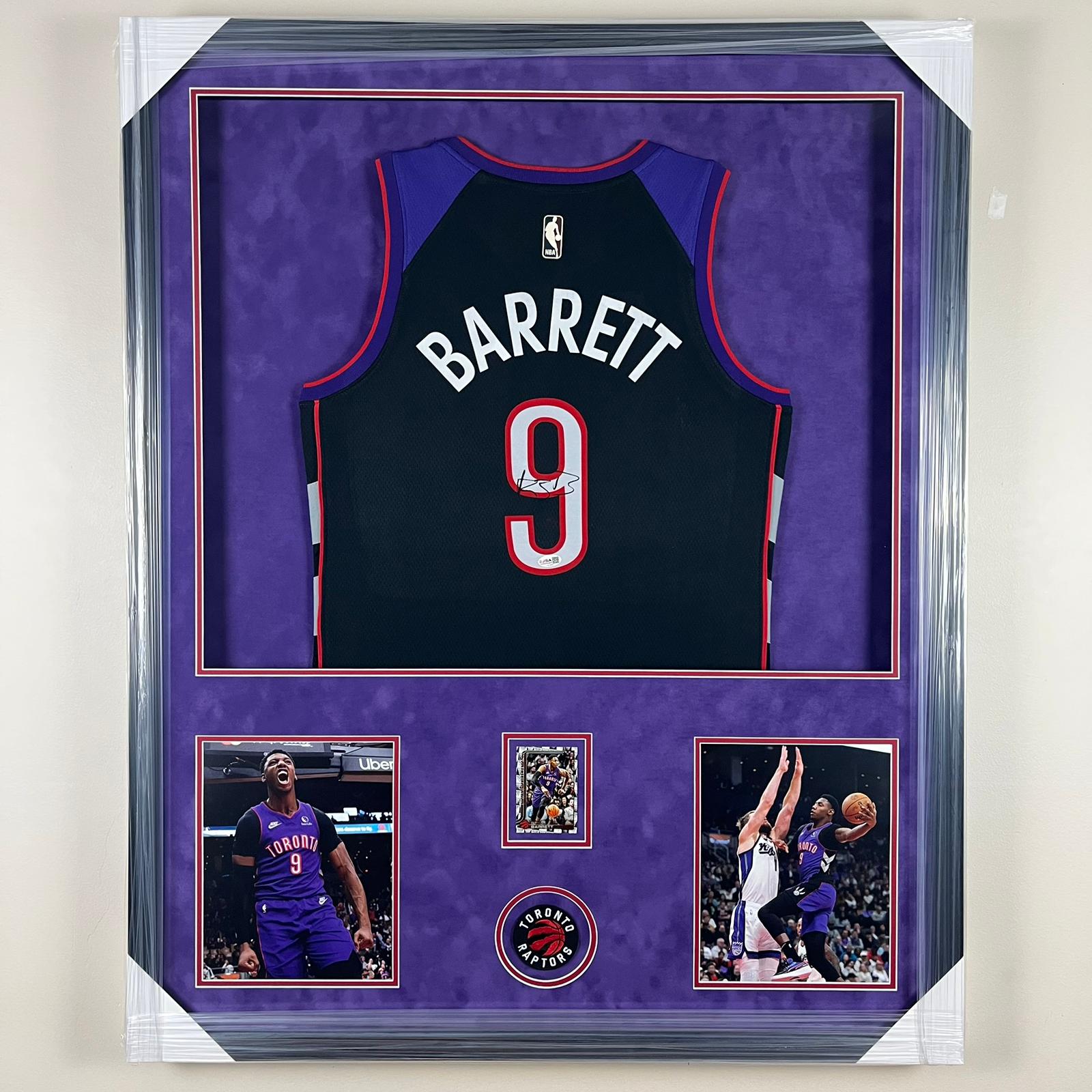 RJ Barrett Signed Jersey Framed