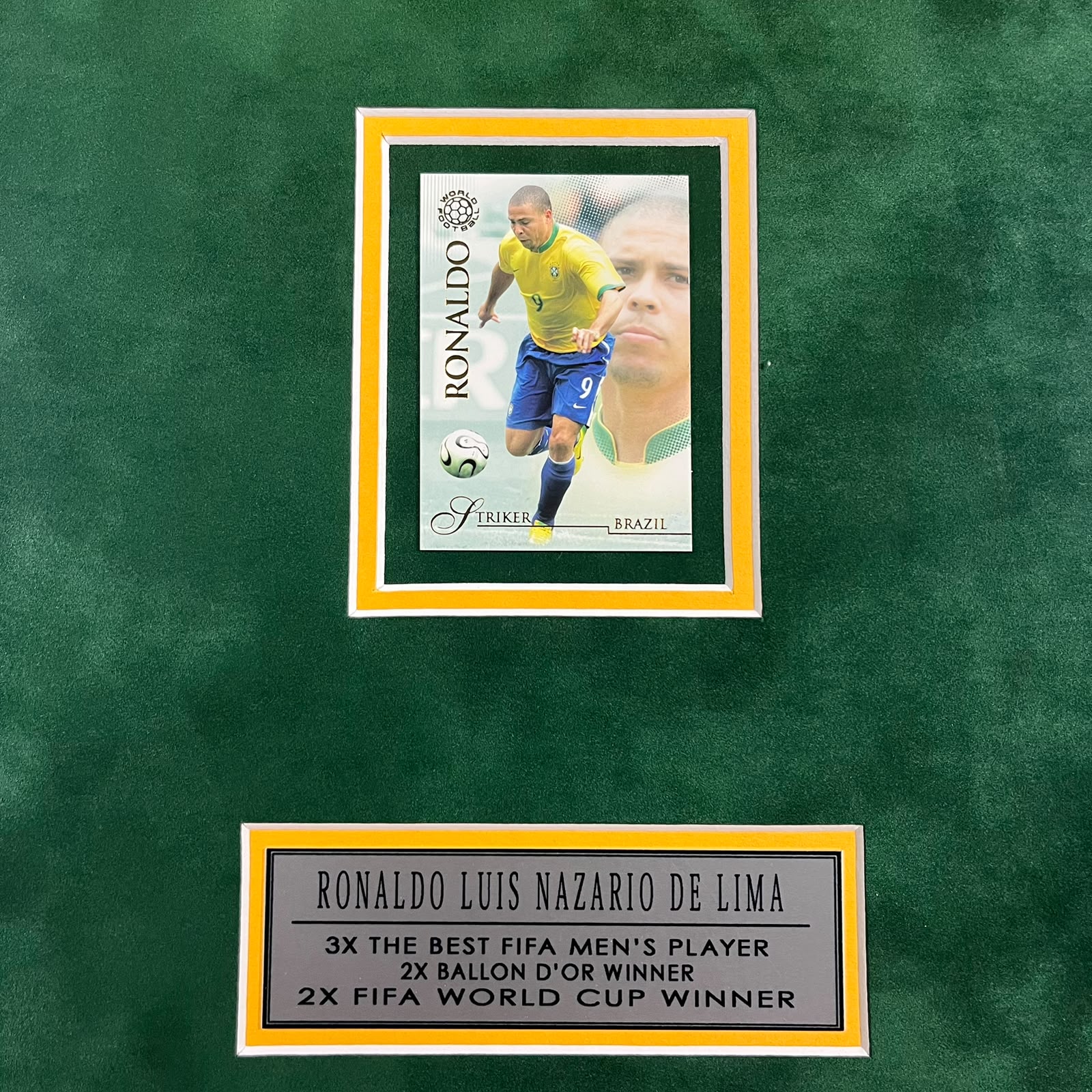 Ronaldo Nazario Signed Jersey Framed