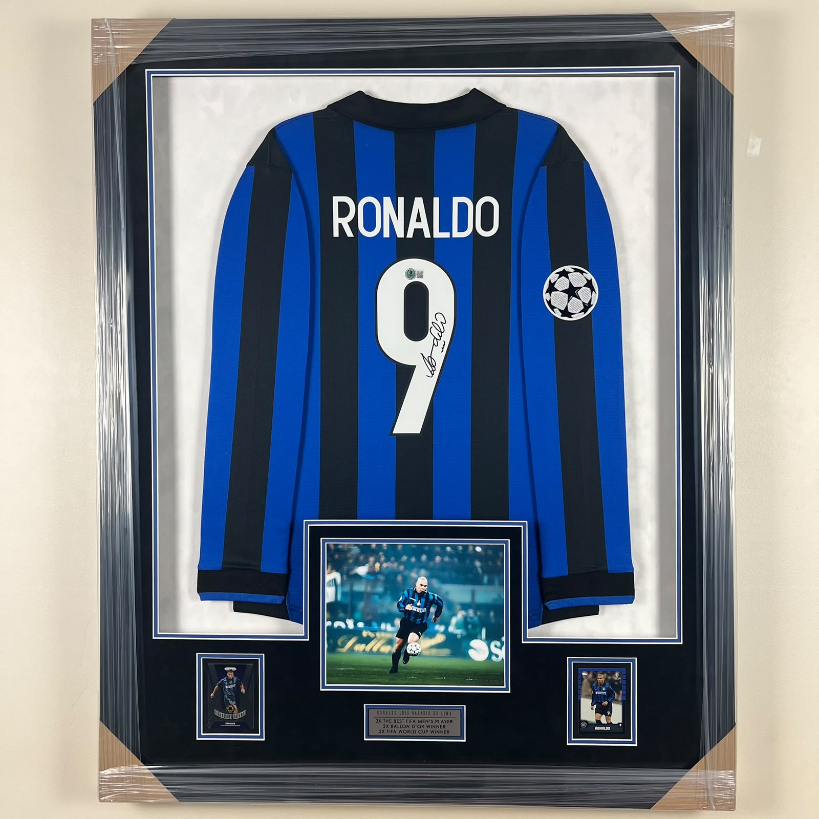Ronaldo Nazario Signed Jersey Framed