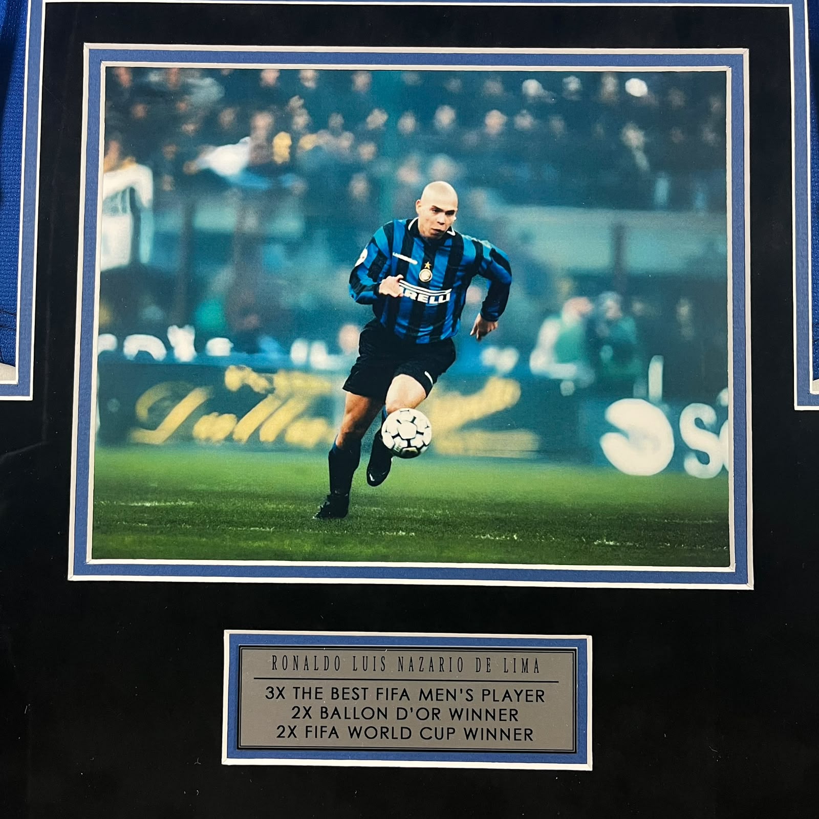Ronaldo Nazario Signed Jersey Framed