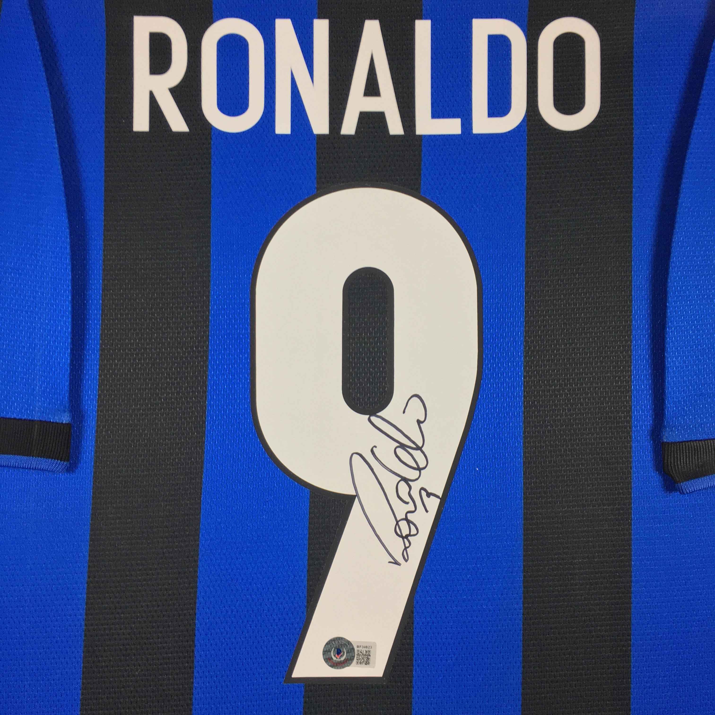 Ronaldo Nazario Signed Jersey Framed