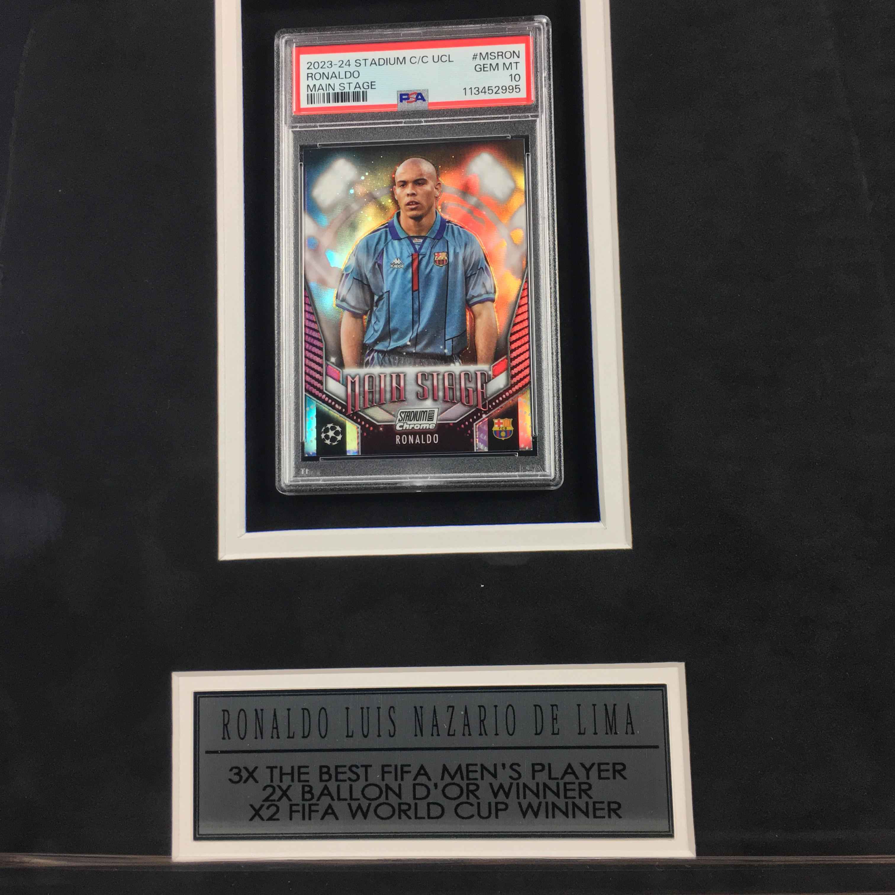 Ronaldo Nazario Signed Jersey Framed