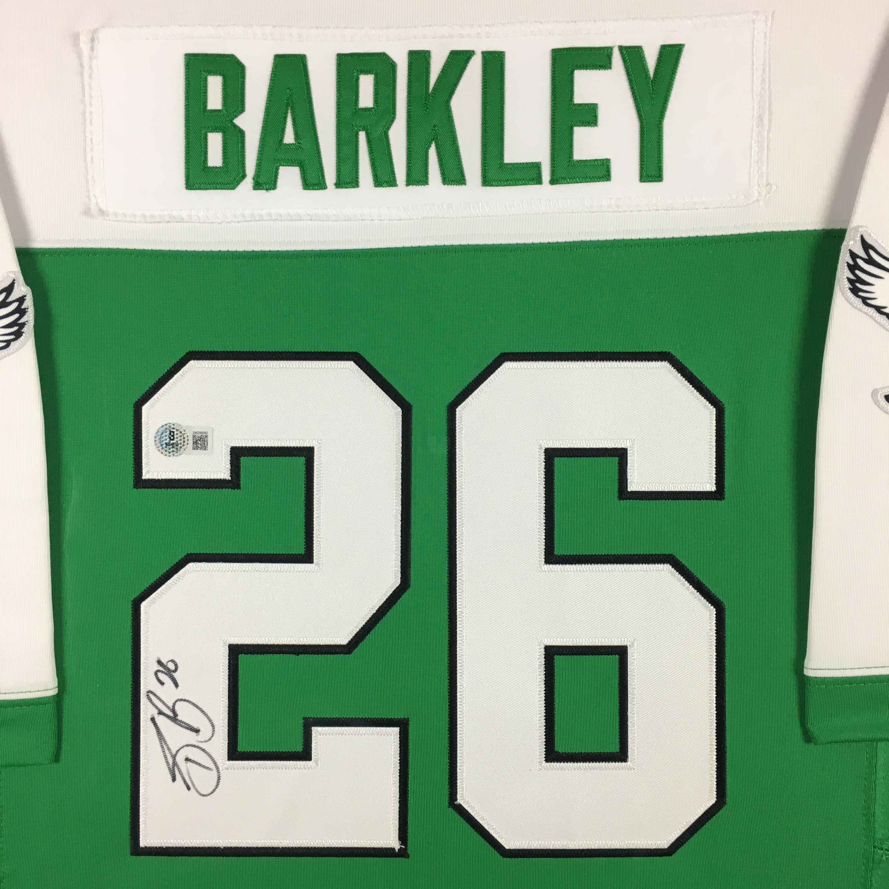 Saquon Barkley Signed Jersey Framed