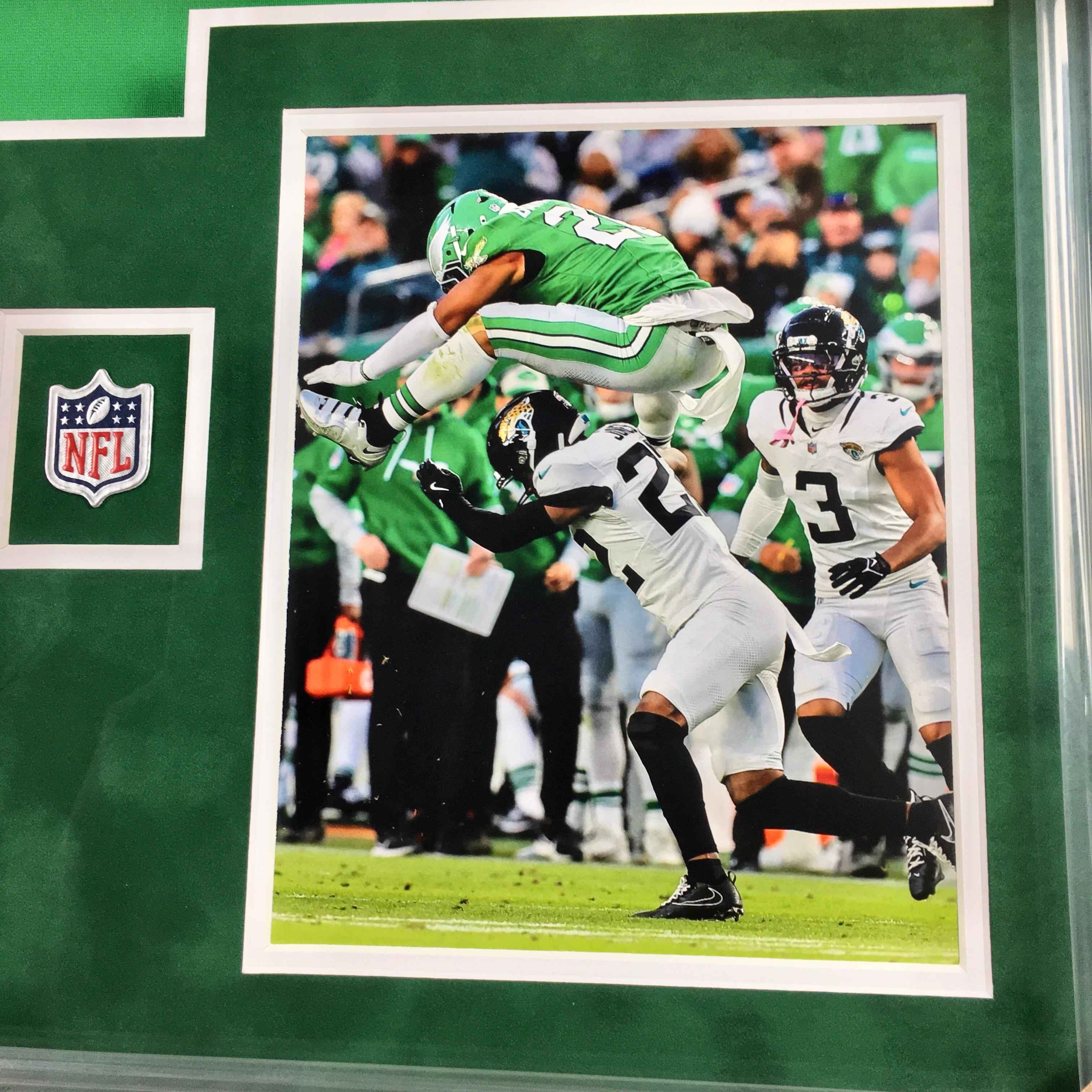 Saquon Barkley Signed Jersey Framed