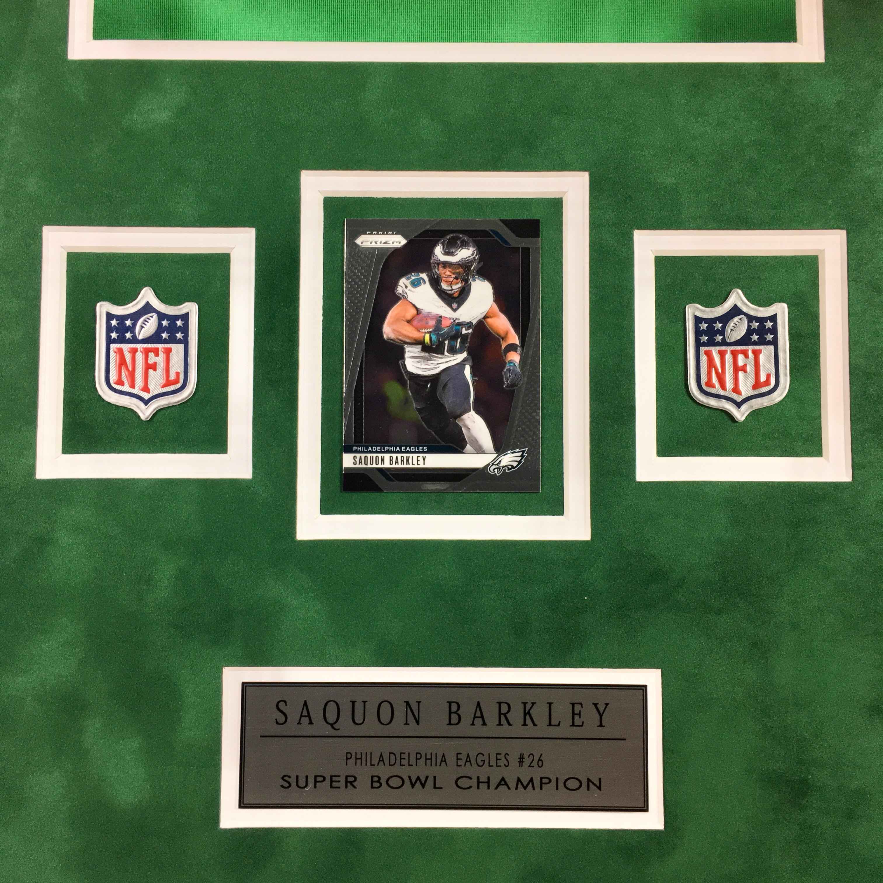 Saquon Barkley Signed Jersey Framed