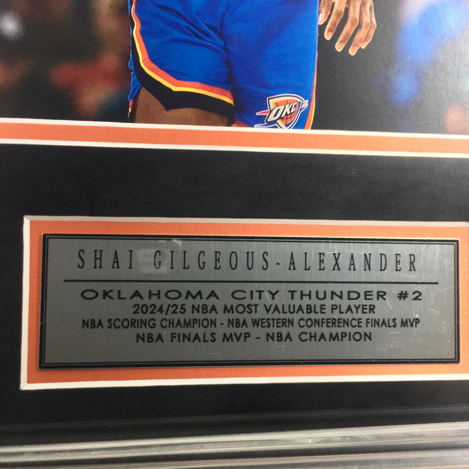 Shai Gilgeous-Alexander Signed Jersey Framed