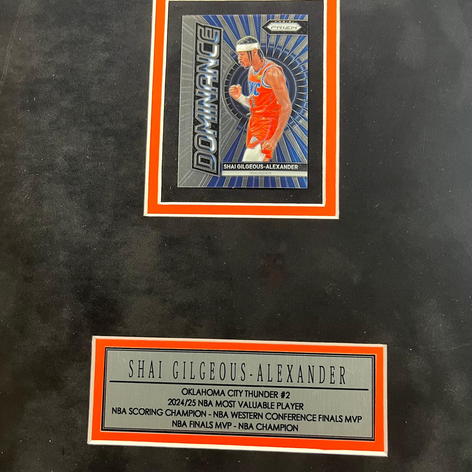 Shai Gilgeous-Alexander Signed Jersey Framed