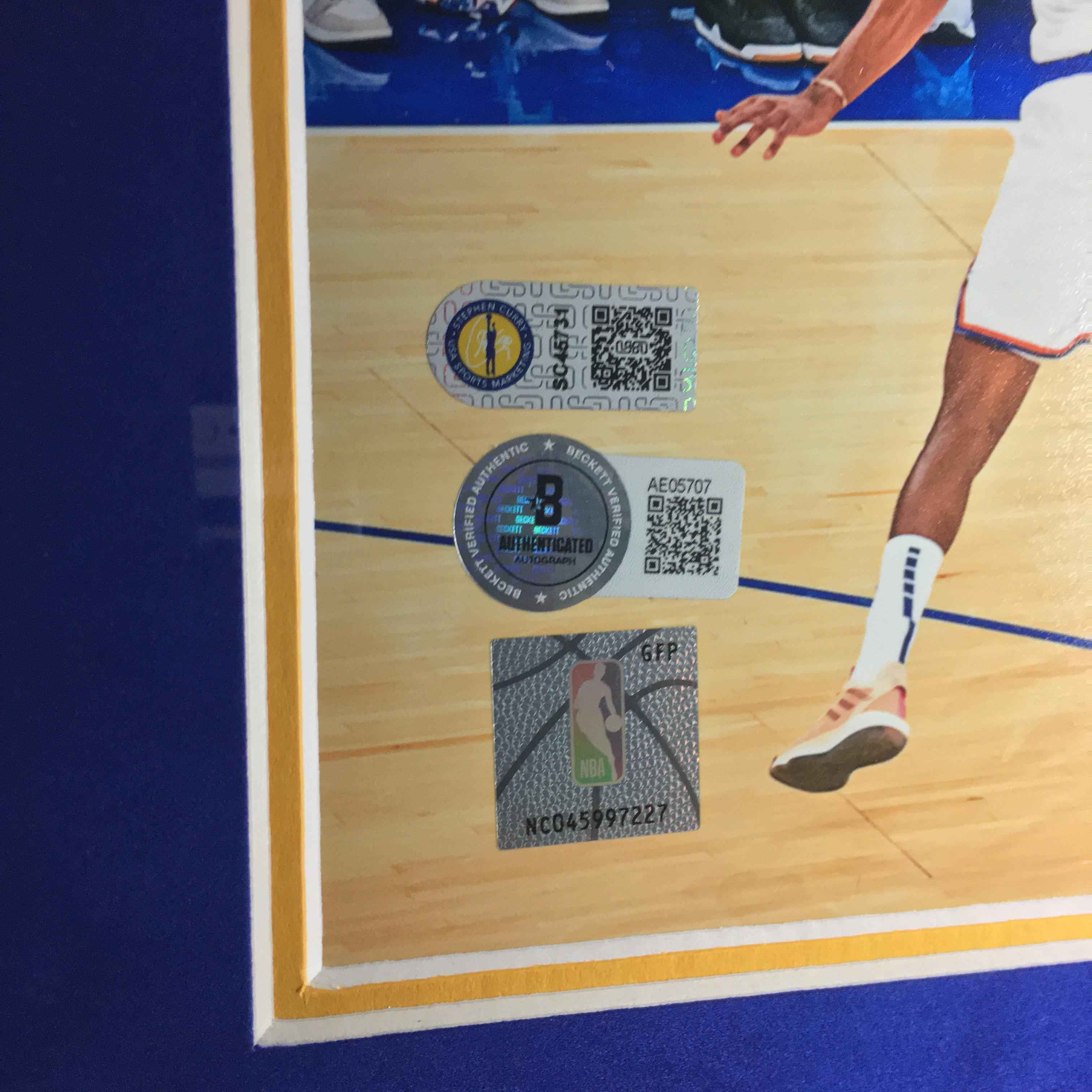 Stephen Curry Signed Photo Framed